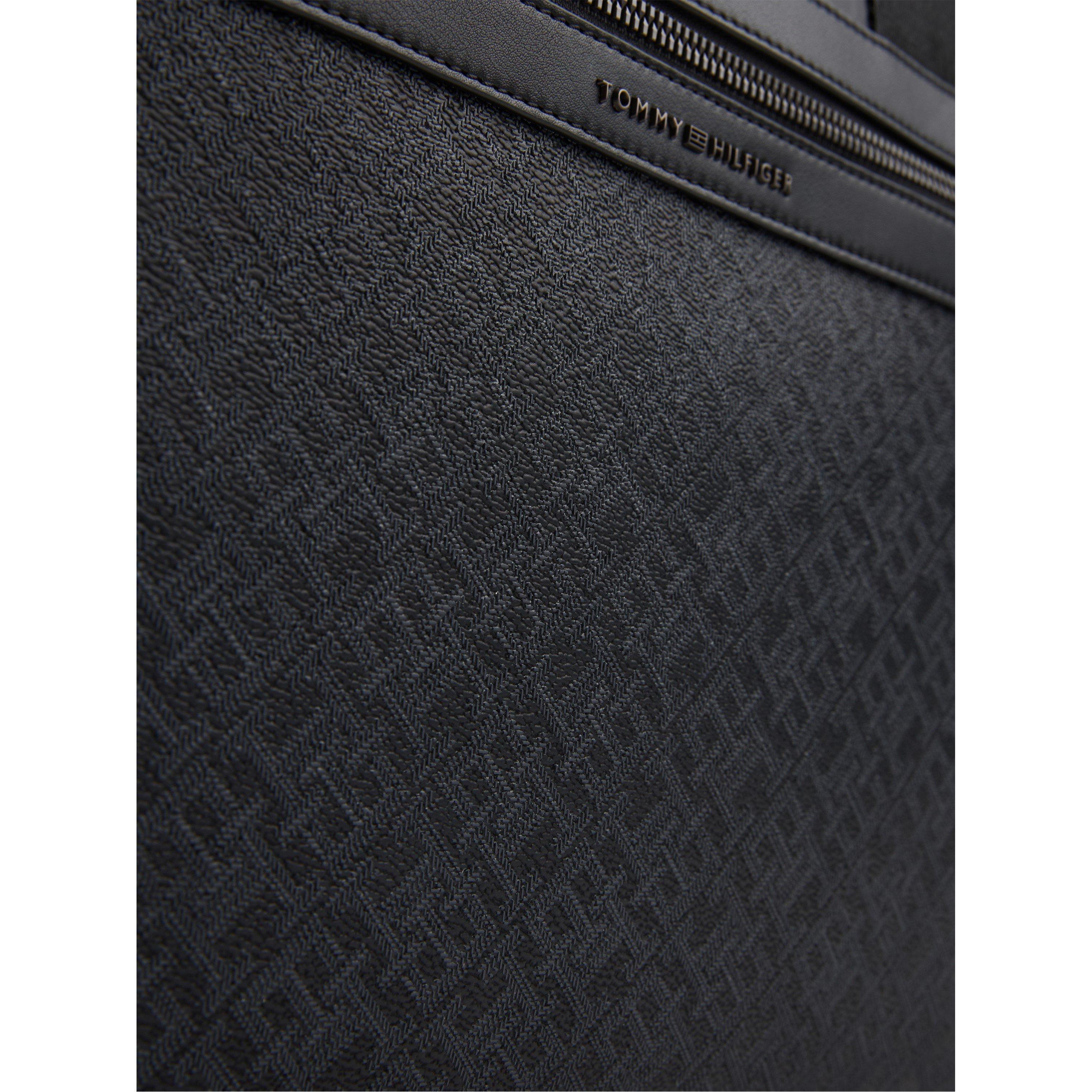 Zwart - Tommy Hilfiger - TH Monogram Laptop Bag - 4