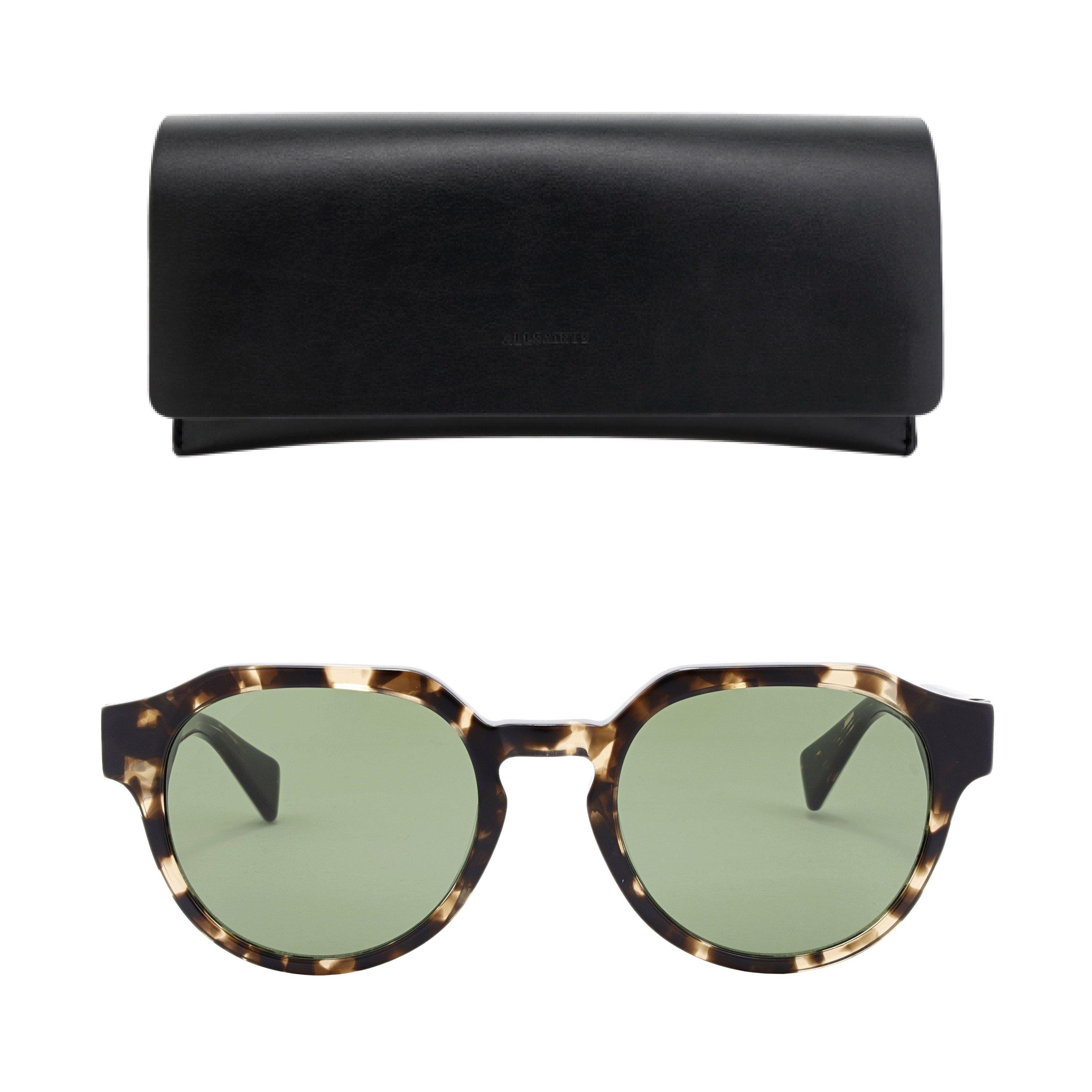 Brown Demi Tort - AllSaints - Men's Hexagon Sunglasses - 3