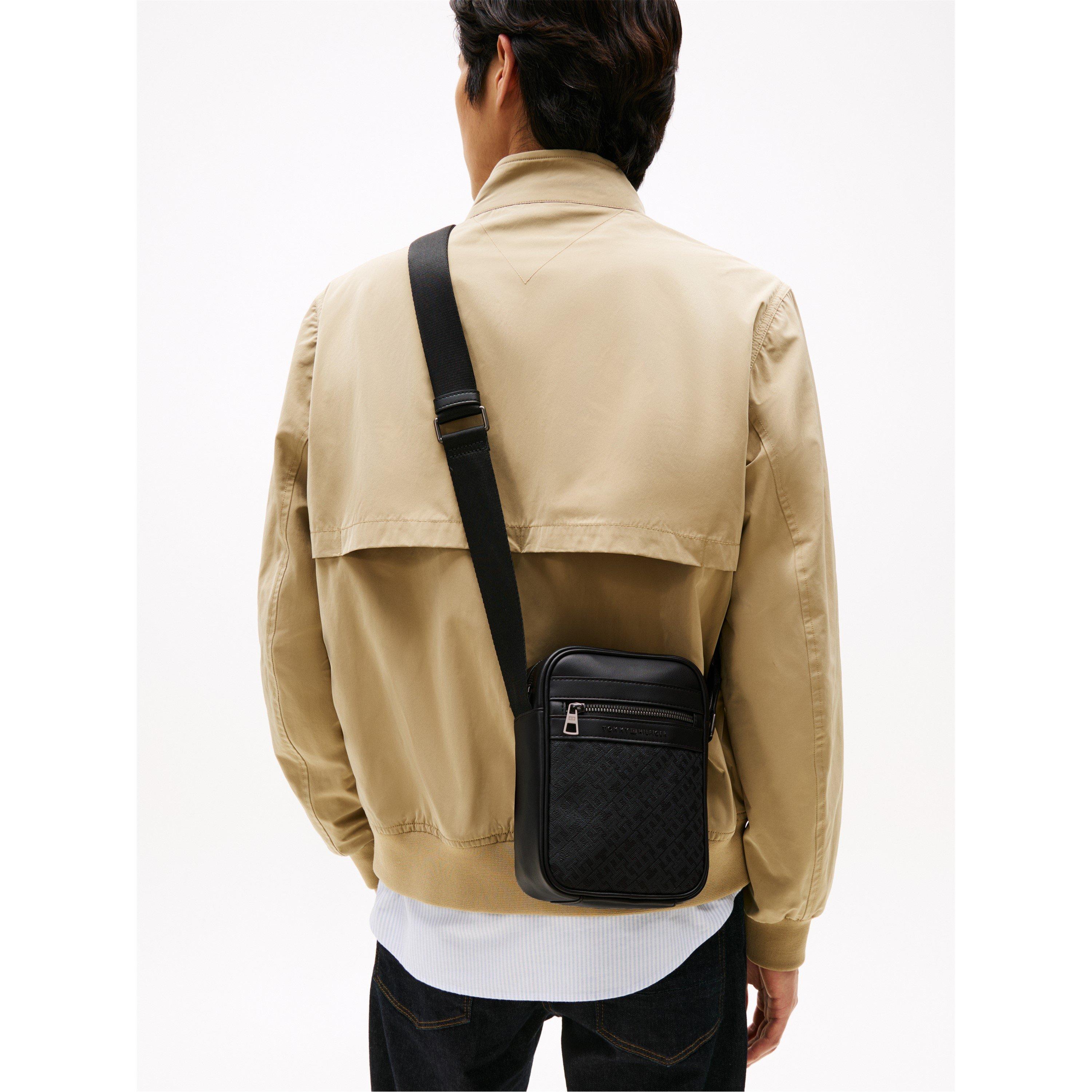 Schwarz - Tommy Hilfiger - TH Monogram Mini Reporter Bag - 2