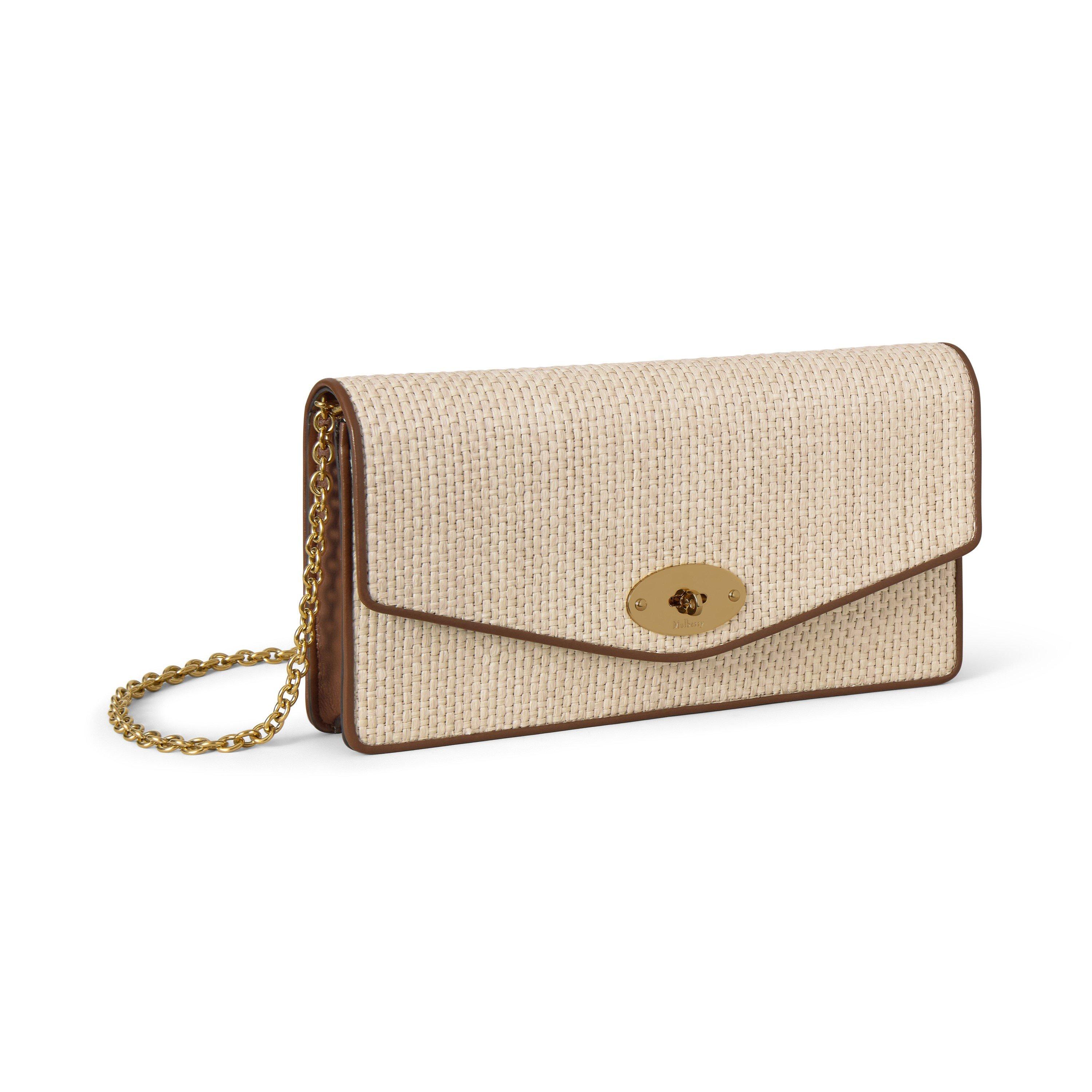 Ecru-Bright Oak - Mulberry - Darley Clutch Raffia - 3