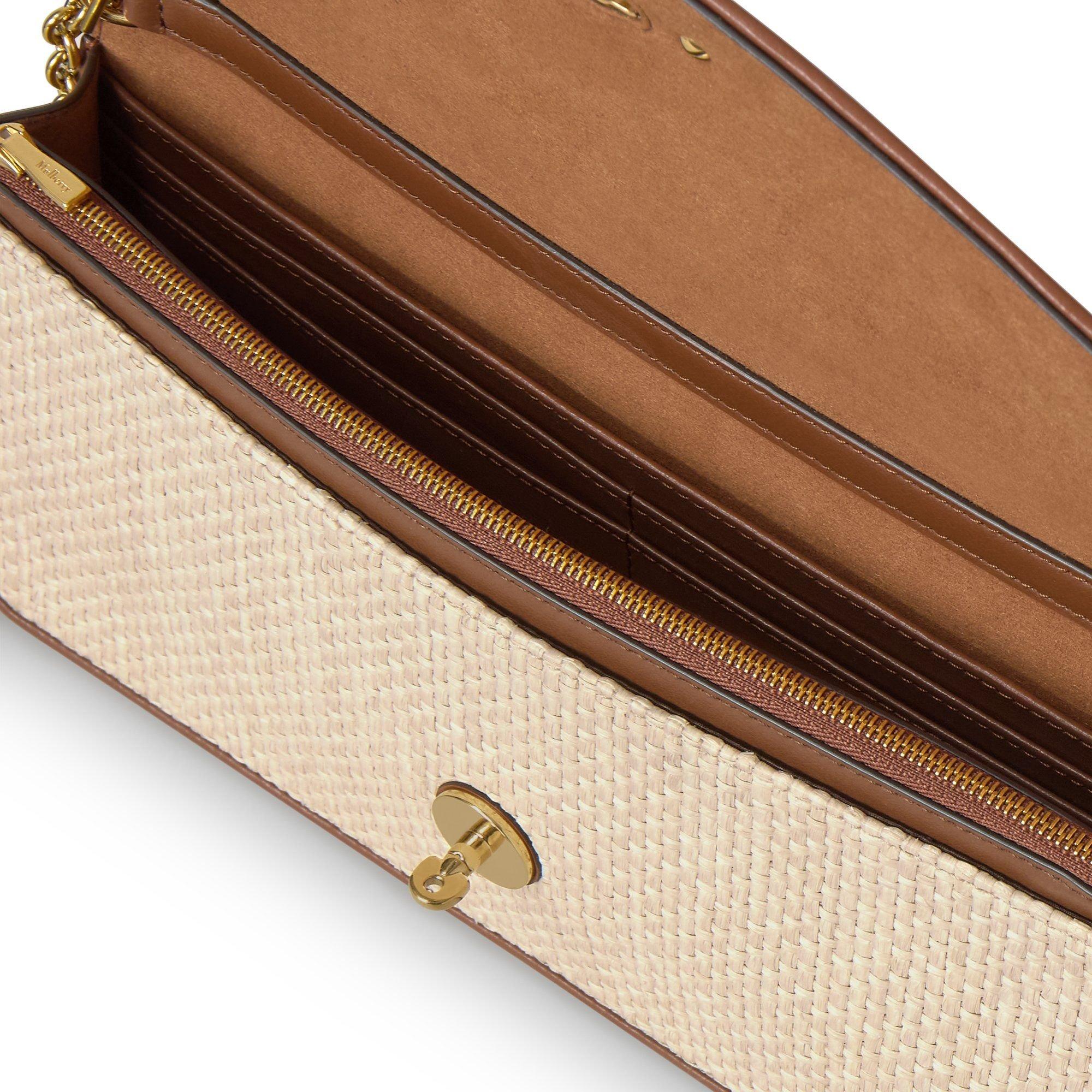 Ecru-Bright Oak - Mulberry - Darley Clutch Raffia - 5