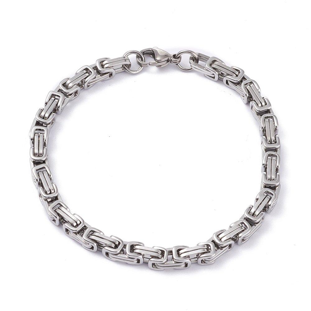 Aye Do Gifts Mens Aztec Chain Silver Bracelet