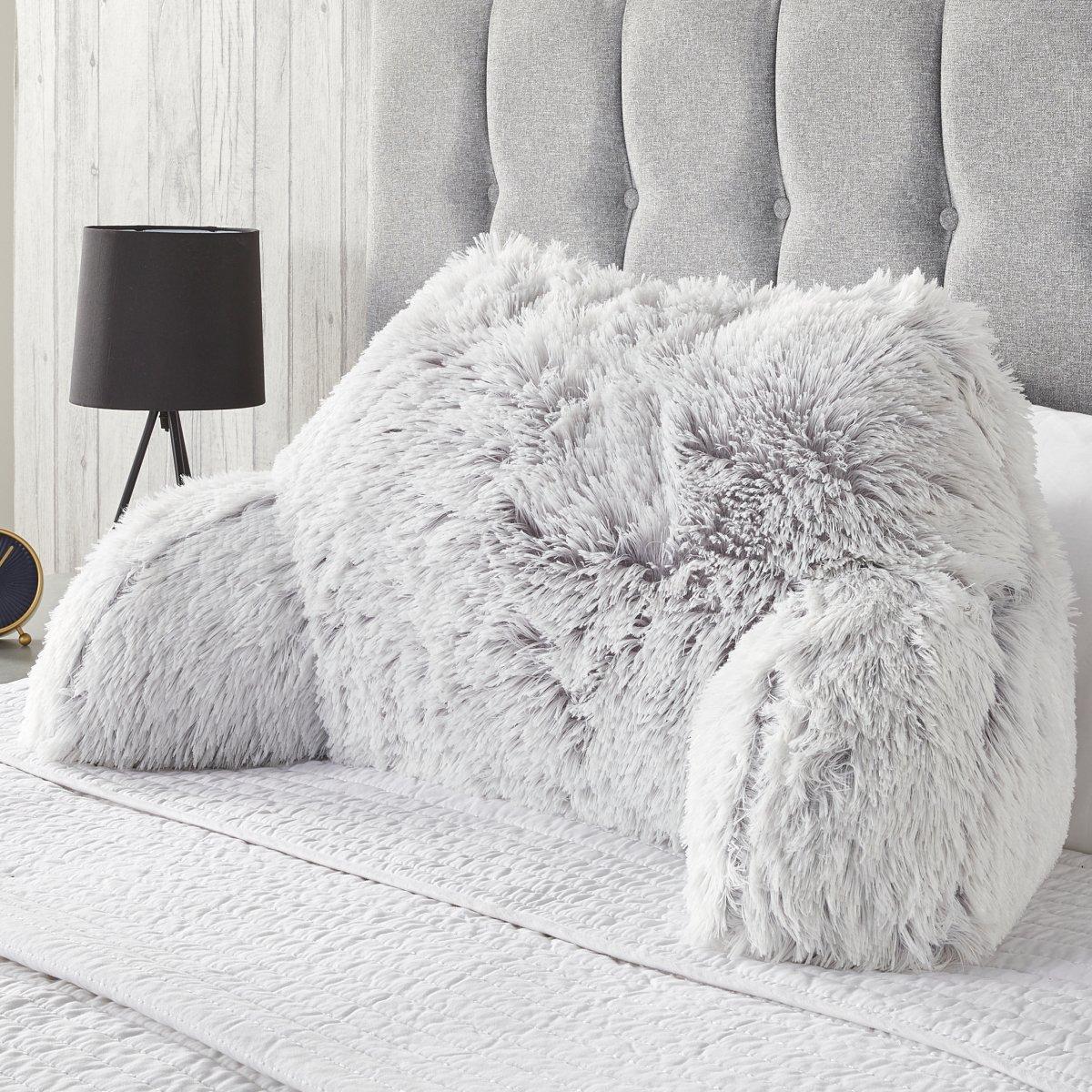 Grey - Downland - Long Hair Cuddle Cushion - 1