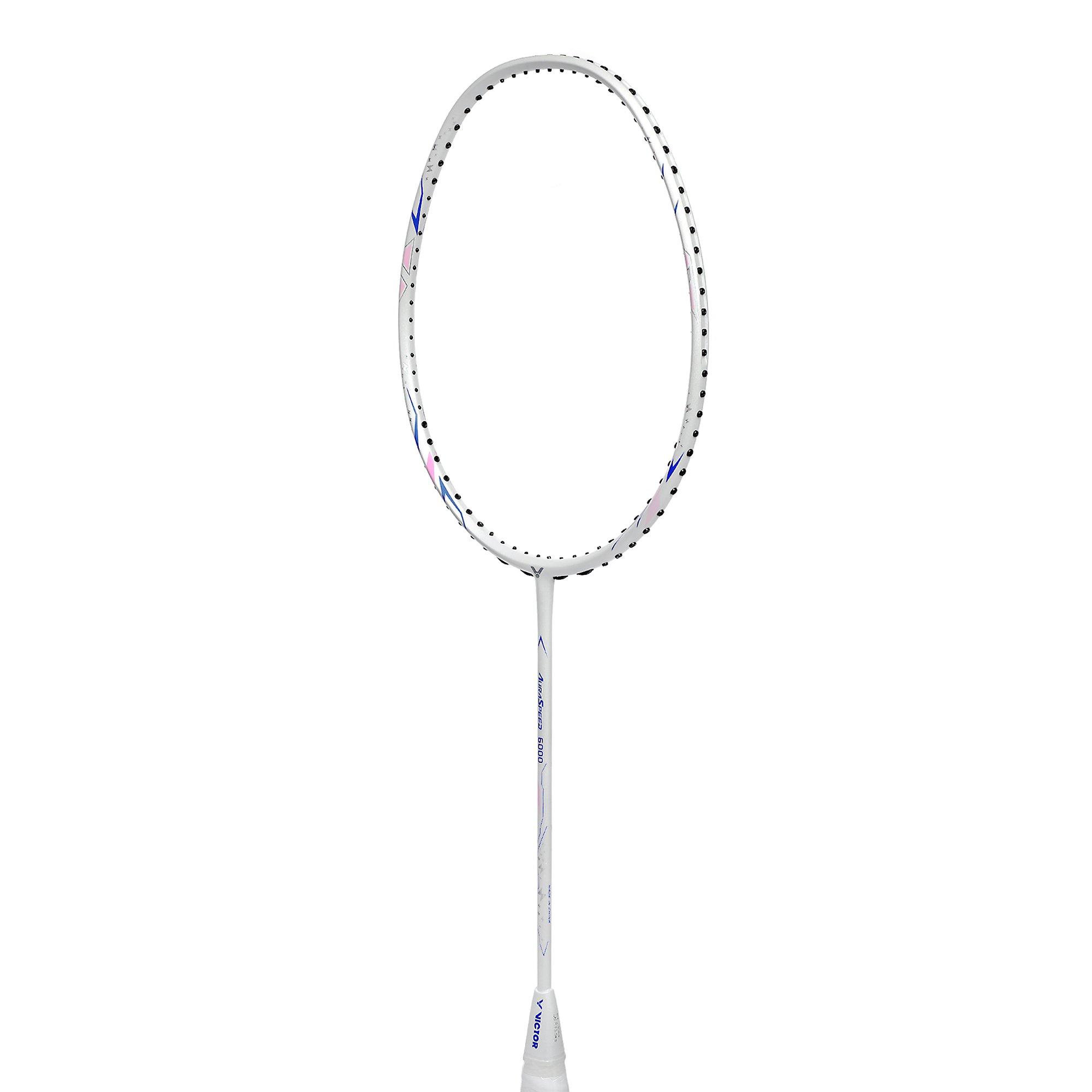 White - Victor - Aura Speed 6000 Badminton Racket - 3