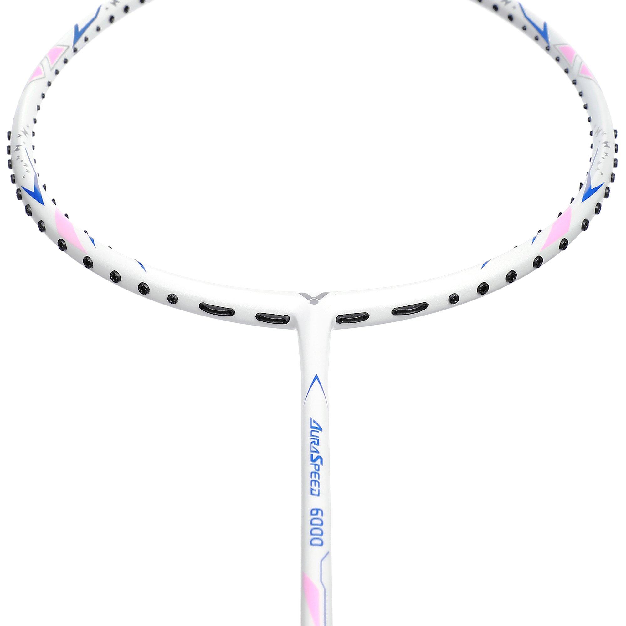 White - Victor - Aura Speed 6000 Badminton Racket - 7