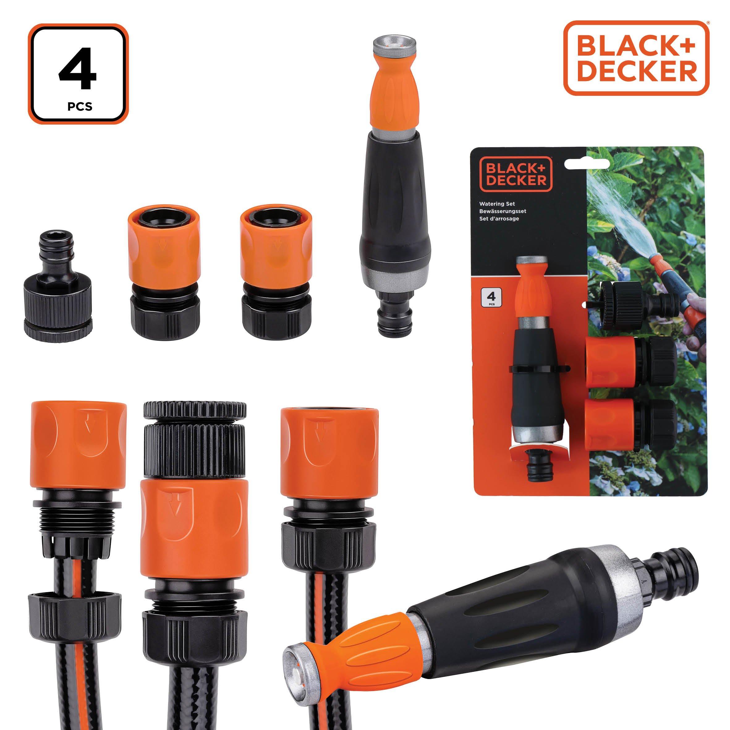 Black/Orange - Black and Decker - Watering Set 4pcs - 5