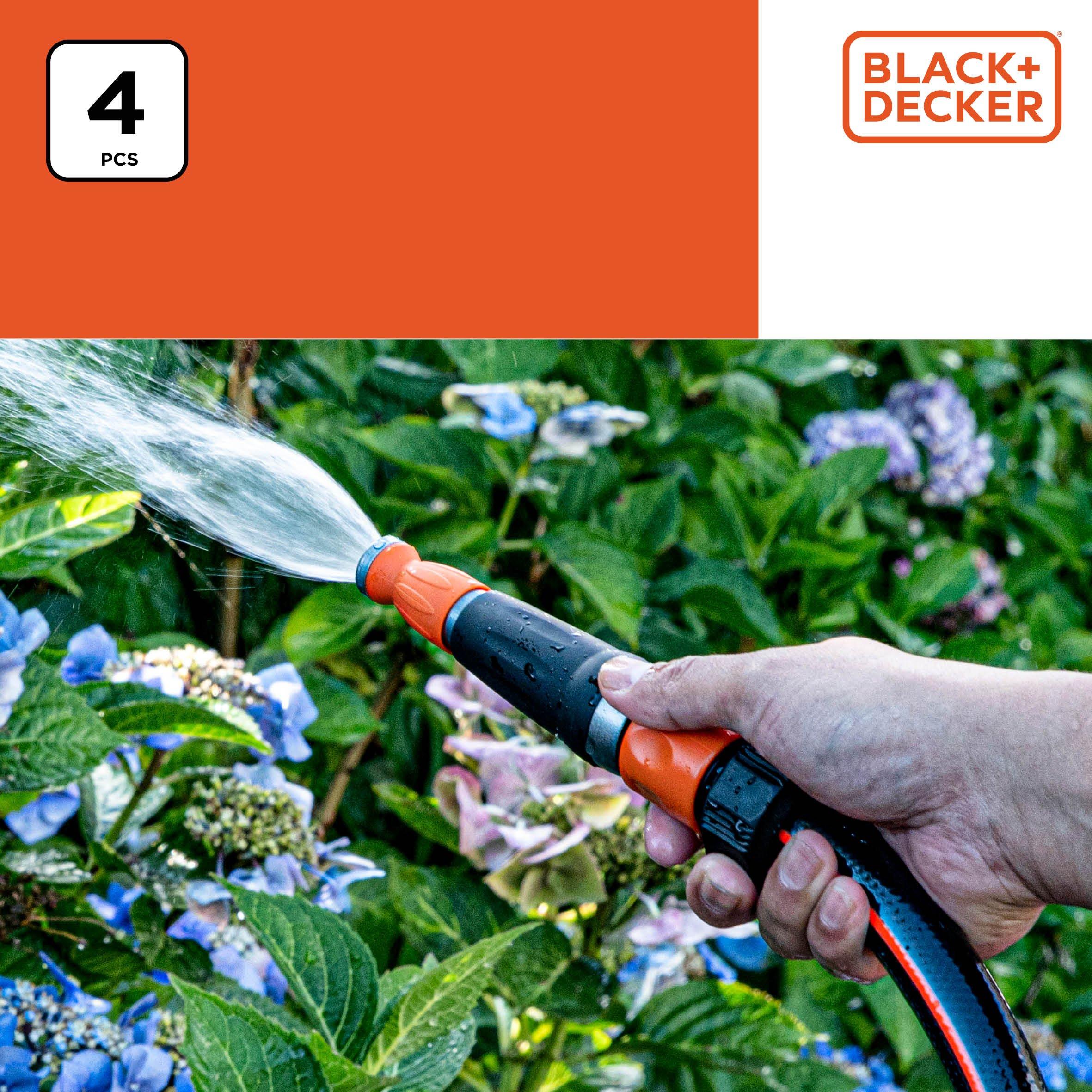 Black/Orange - Black and Decker - Watering Set 4pcs - 6