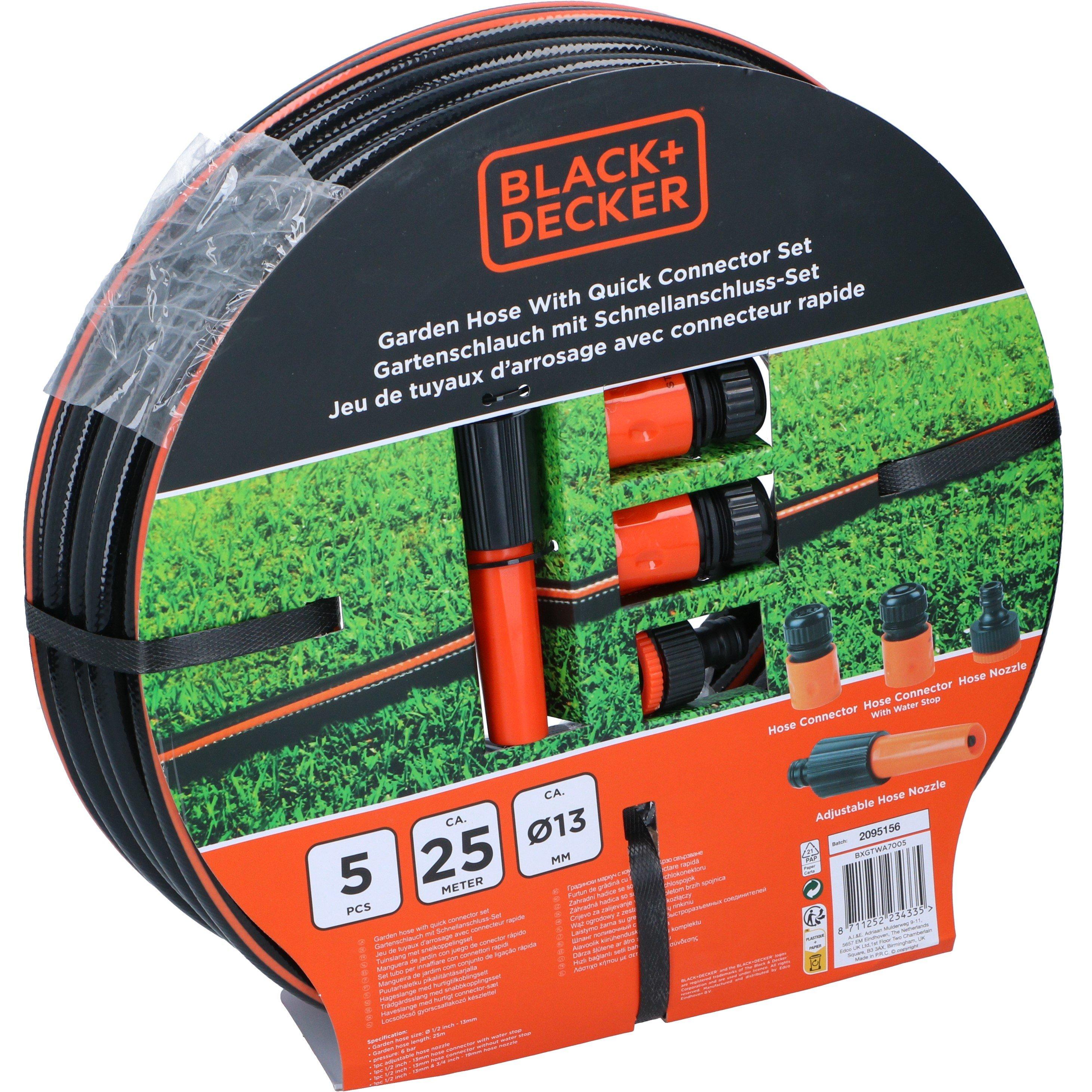 Black - Black and Decker - Garden Hose w Quick Connect - 3