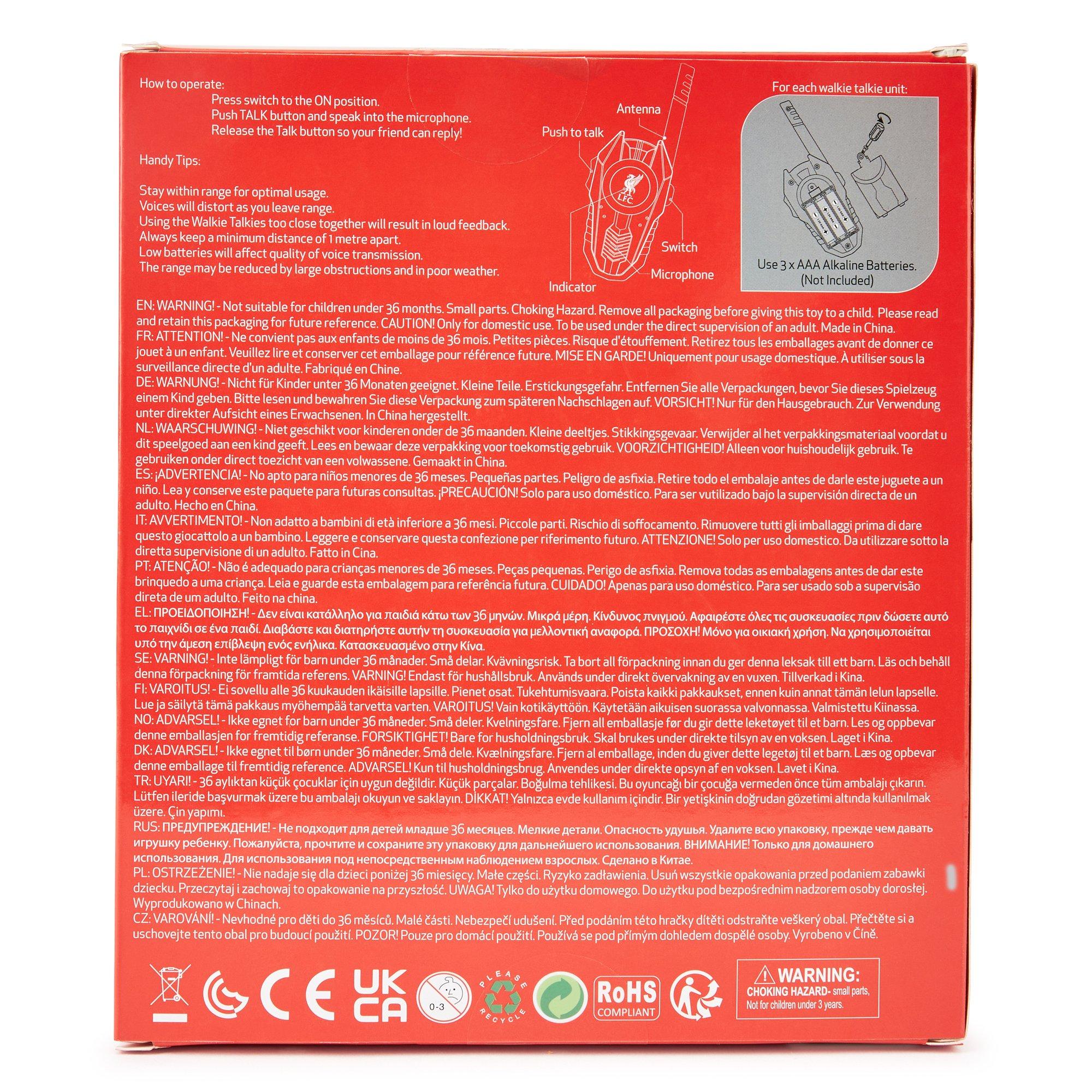 Red - Team - Liverpool Walkie Talkie 2 pack set - 2