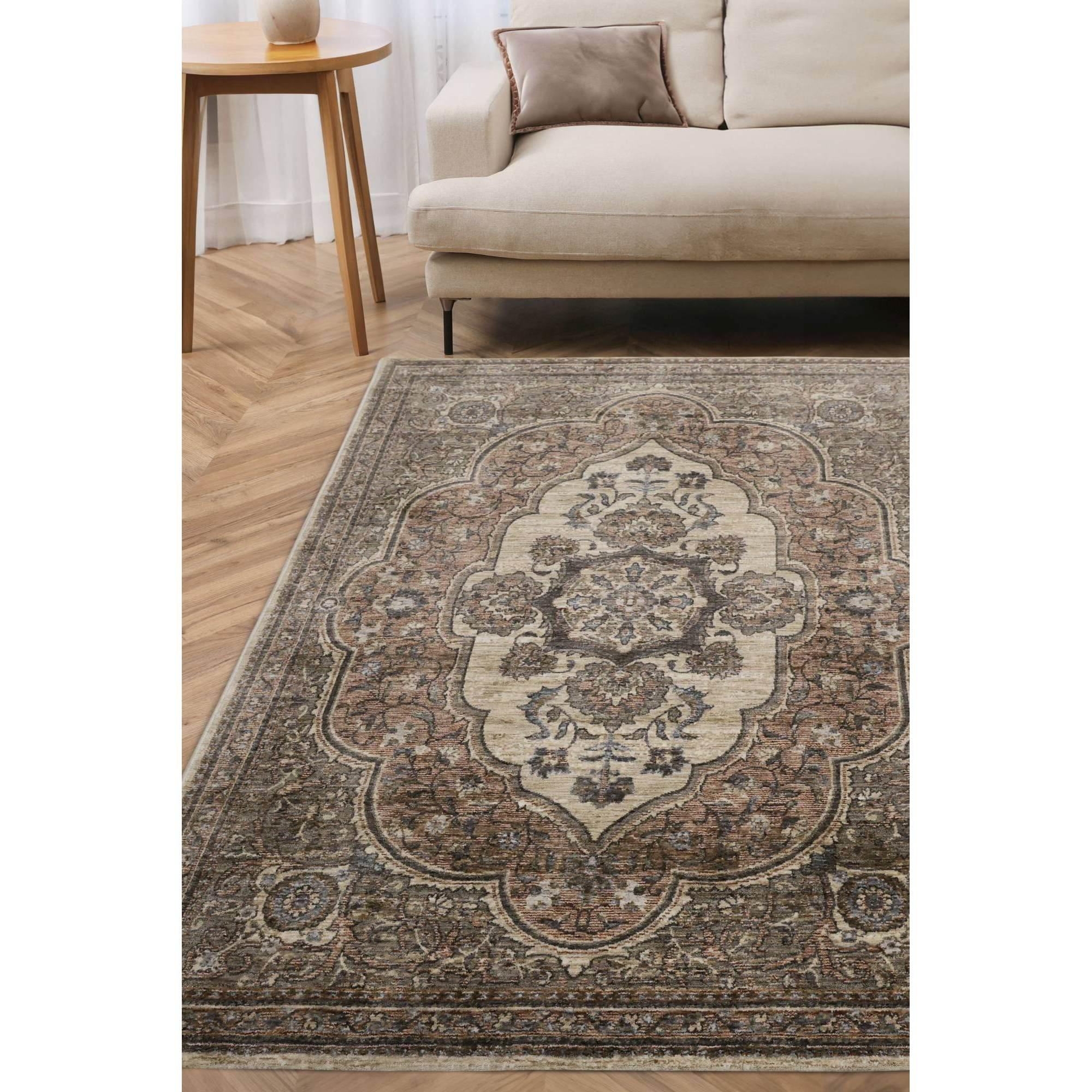 Homemaker  Agrah Medallion Rug Terracotta - 80x150cm