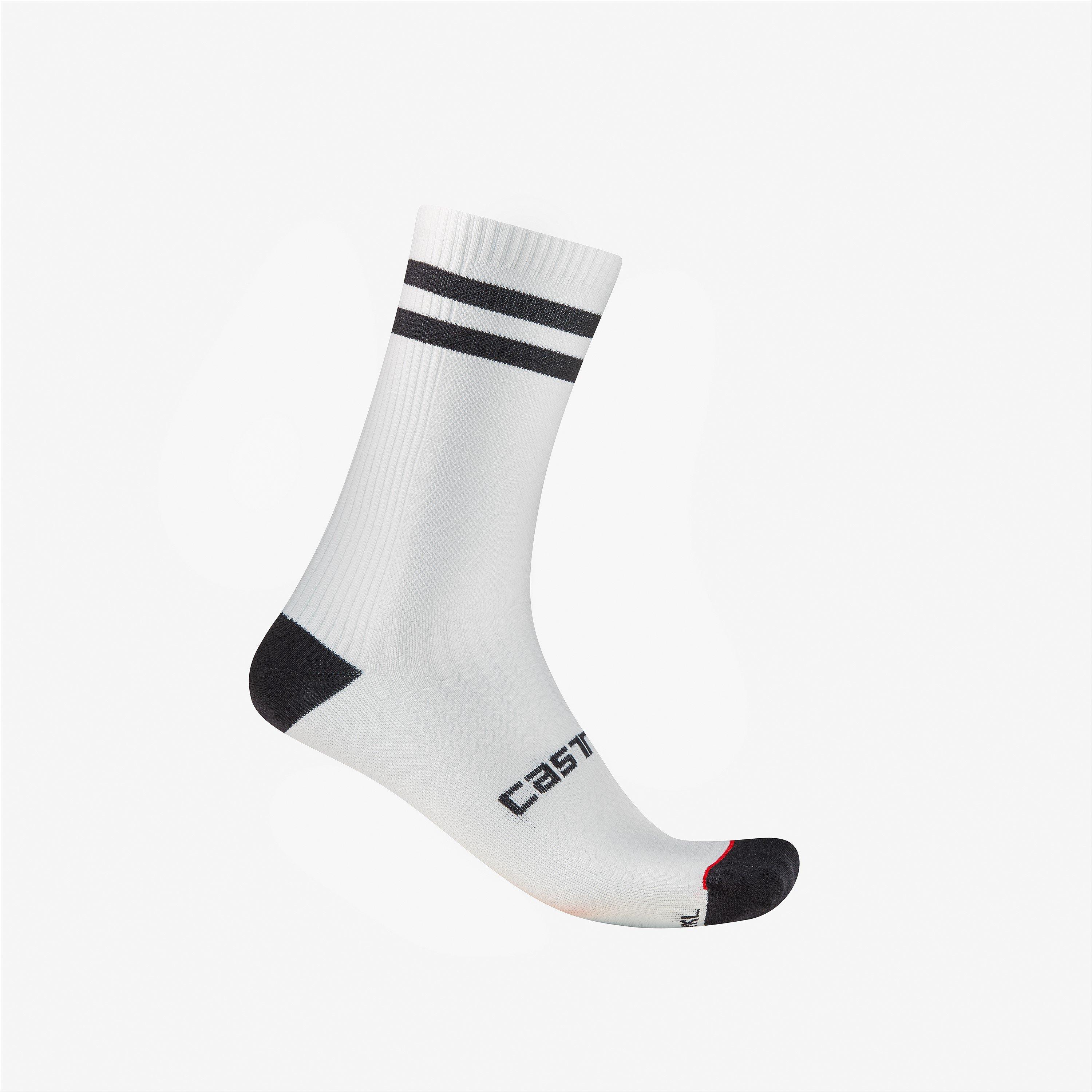 Castelli Men's Original 18 Sock Sn54 - White/Black - 2XL