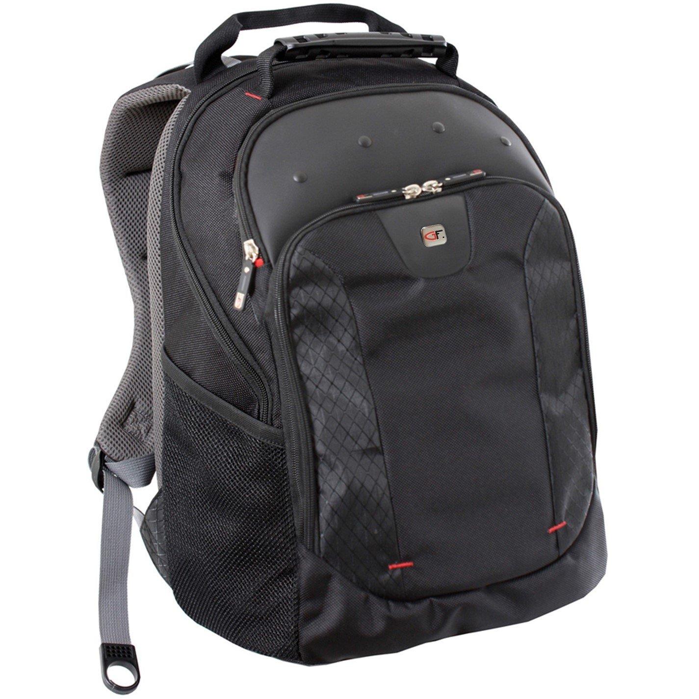 Gino Ferrari  Juno 26.4L Cabin Backpack Laptop Flight Bag - Black-501-22 - 26.4L