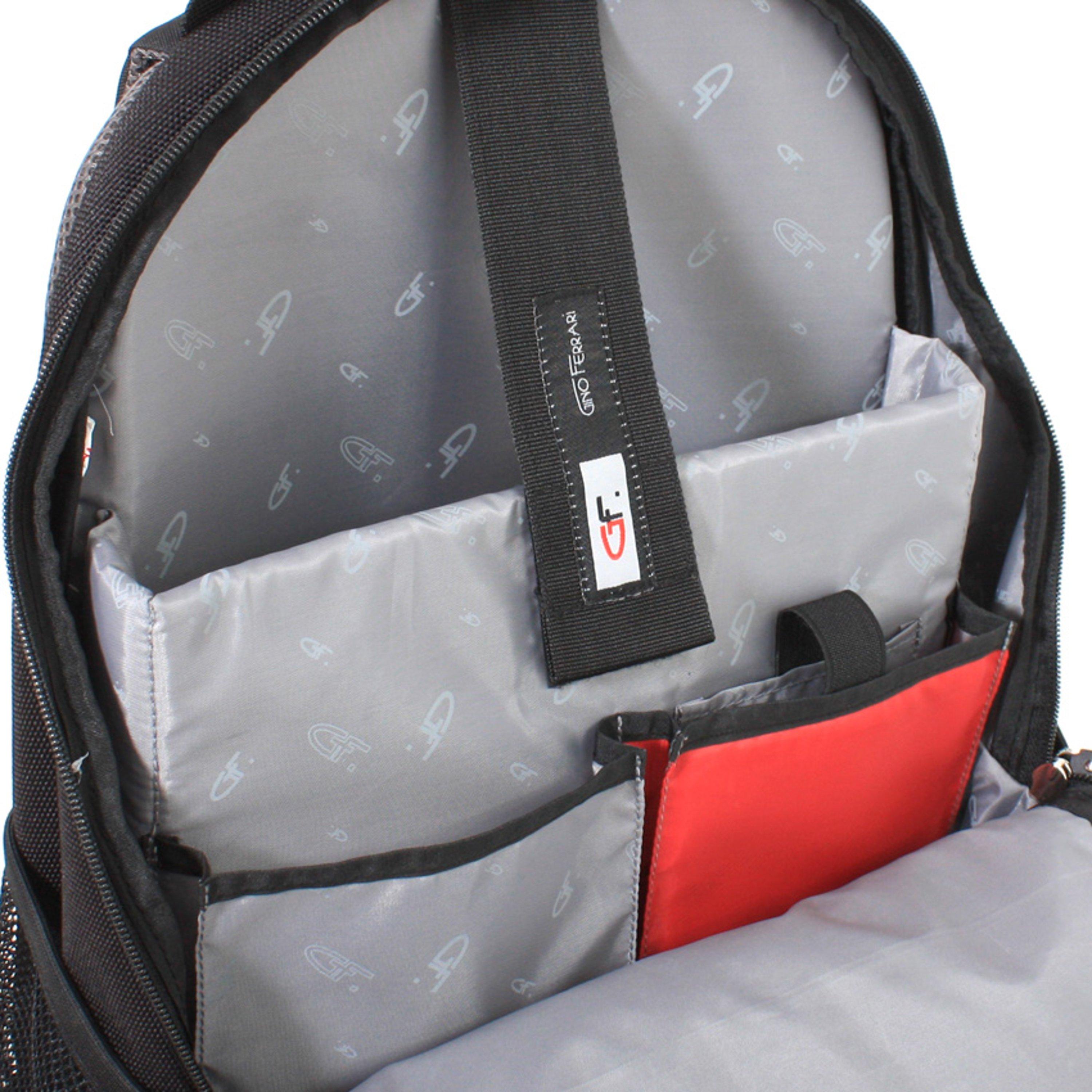 Black-501-22 - Gino Ferrari - Multifunction 26.4L Laptop Backpack Organiser Bag - 4