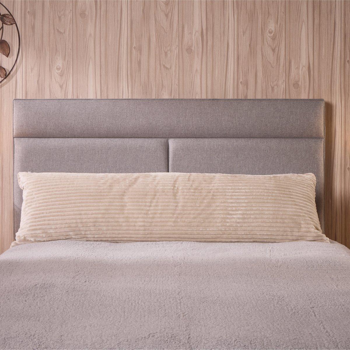 Cream - Downland - Velvet Cord Bolster Pillow - 5