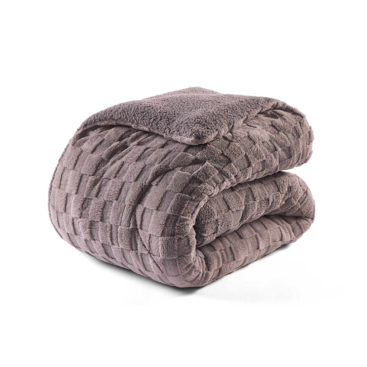 Charcoal - Downland - Luxury Chunky Waffle Coverless Duvet - 5