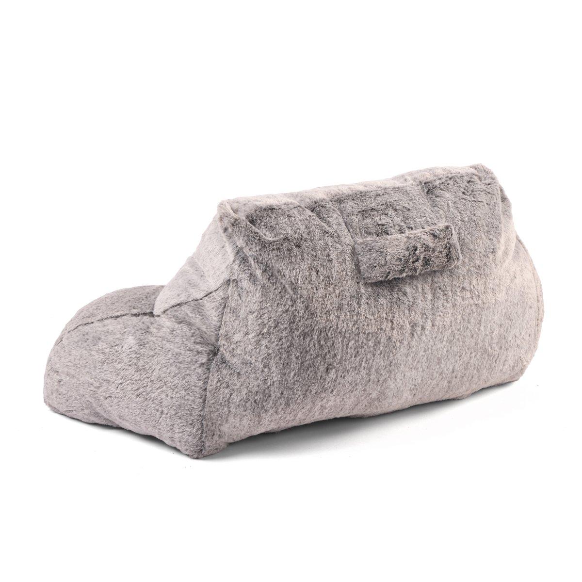 Grey - Downland - Luxury Faux Fur Cuddle Cushion - 5