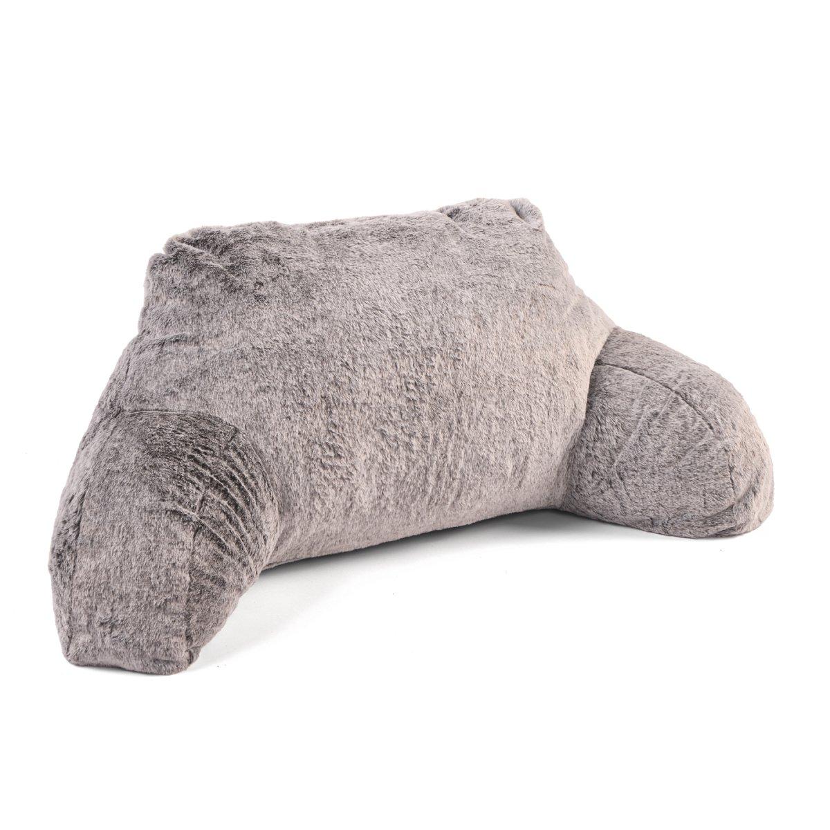 Grey - Downland - Luxury Faux Fur Cuddle Cushion - 6
