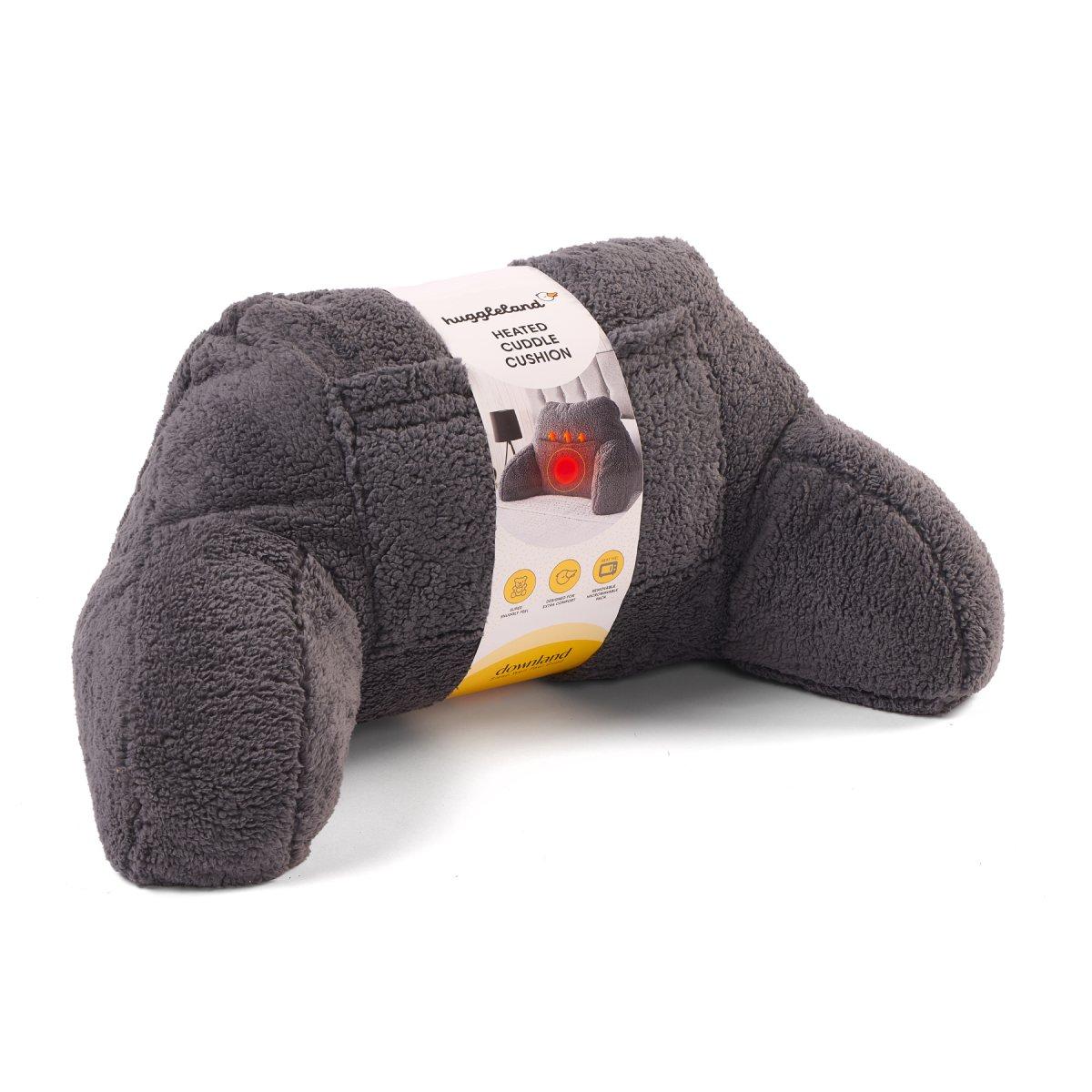 Charcoal - Downland - Heated Teddy Fleece Cuddle Cushion - 4