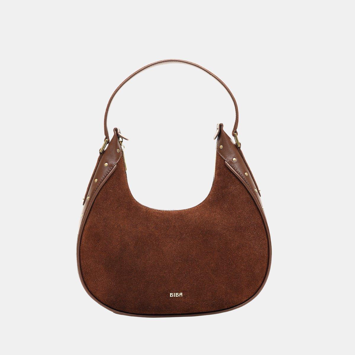 Čokolada - Biba - Women's Studded Top Handle Bag - 1