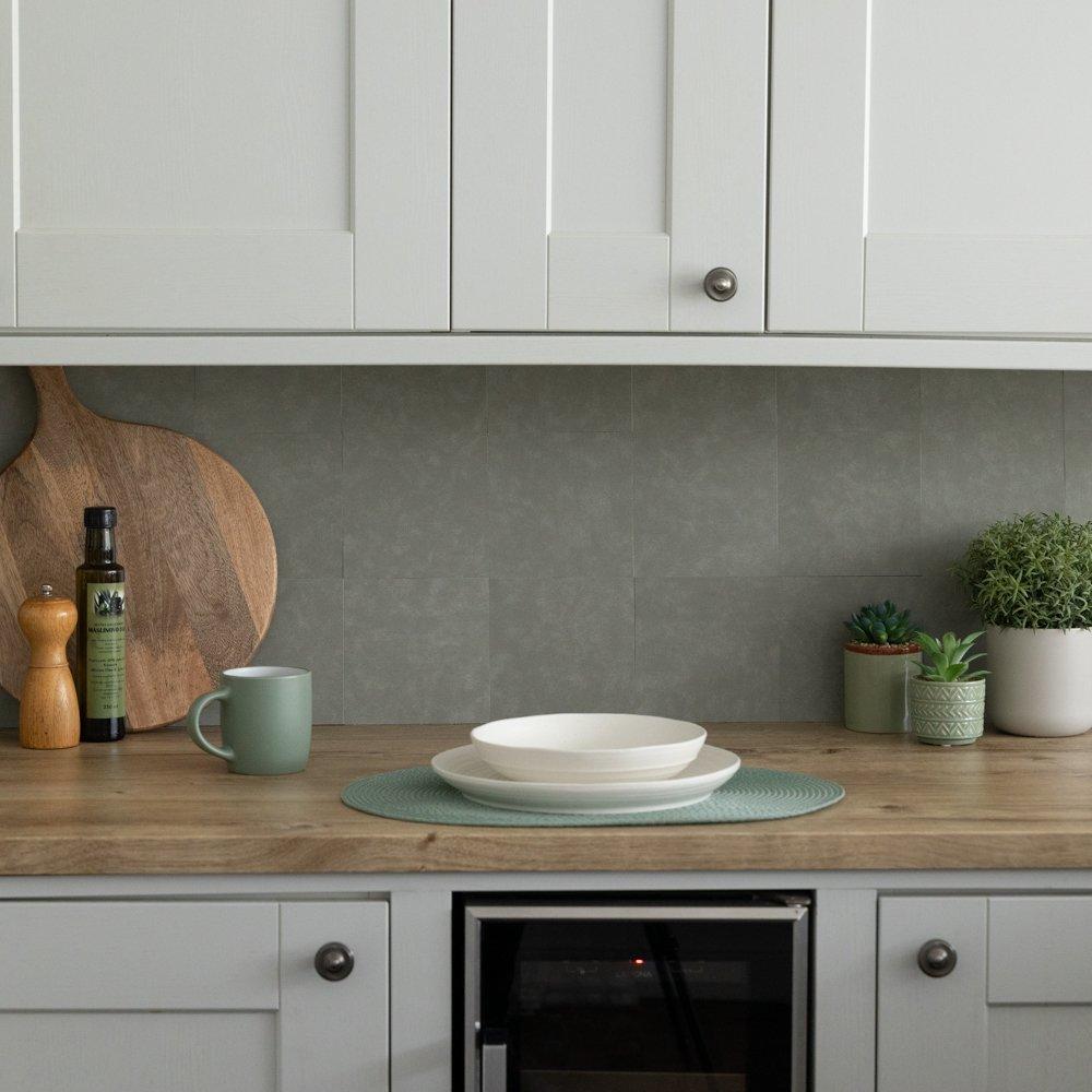 Olive - D C Fix - Self Adhesive Vinyl Wall Tiles Cement Olive - 1