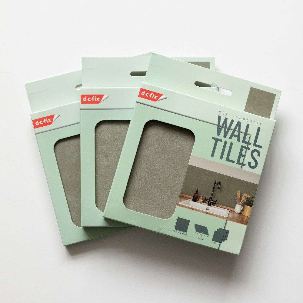 Olive - D C Fix - Self Adhesive Vinyl Wall Tiles Cement Olive - 2