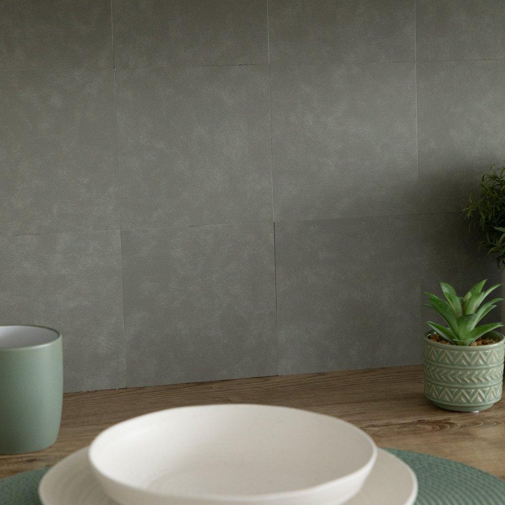 Olive - D C Fix - Self Adhesive Vinyl Wall Tiles Cement Olive - 4