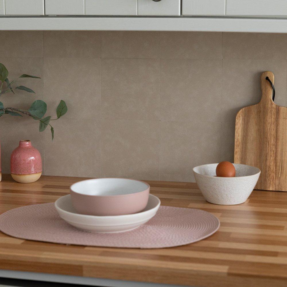 Beige - D C Fix - Self Adhesive Vinyl Wall Tiles Cement Beige - 4