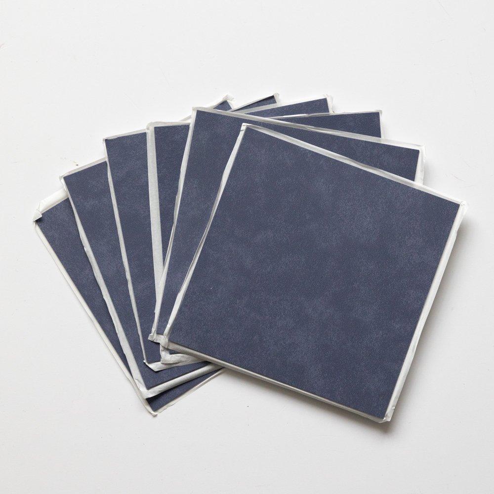 Blue - D C Fix - Self Adhesive Vinyl Wall Tiles Cement Blue - 3