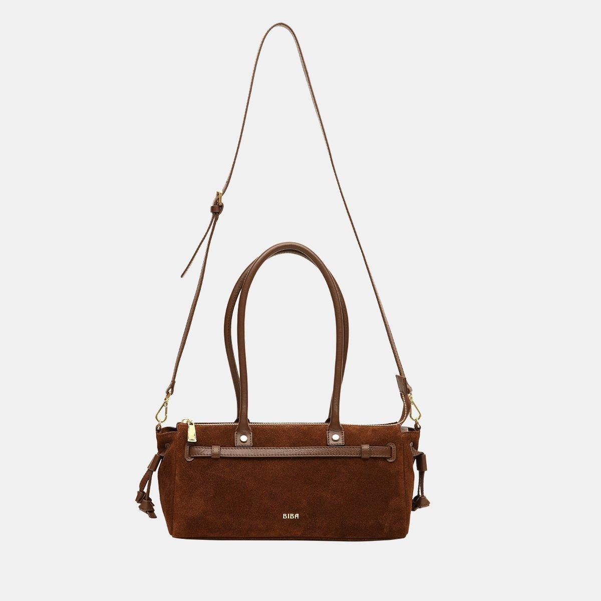 Chocolate - Biba - Women's Baguette Shoulder Bag - 1