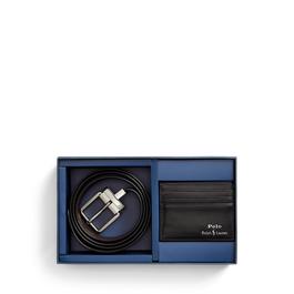 Polo Ralph Lauren Leather Belt and Wallet Gift Set