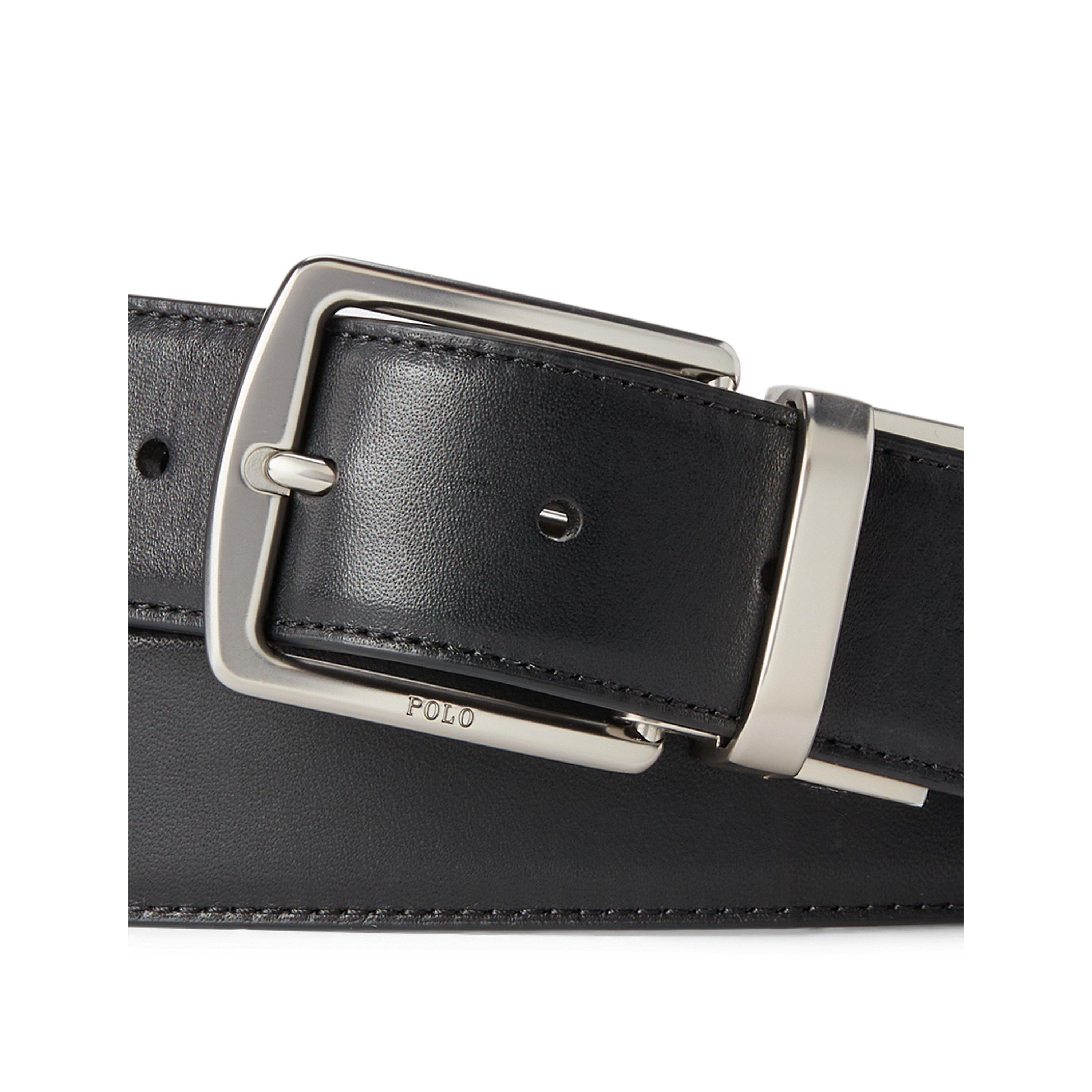 Black - Polo Ralph Lauren - Men's Leather Belt and Wallet Gift Set - 5