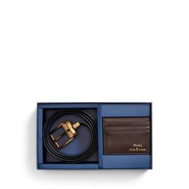 Polo Ralph Lauren Leather Belt and Wallet Gift Set