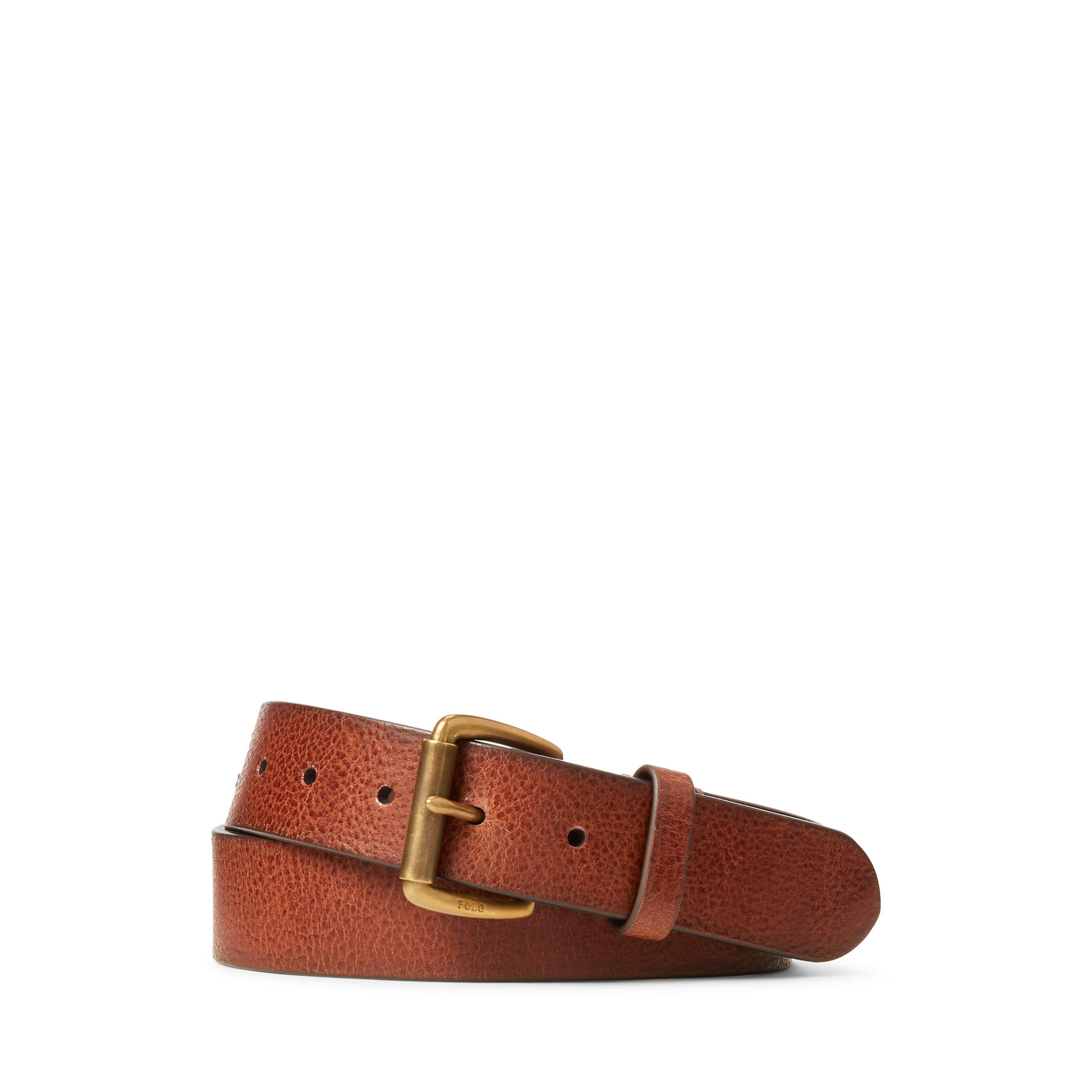 Brown - Polo Ralph Lauren - Charm Pony Player Leather Belt - 1