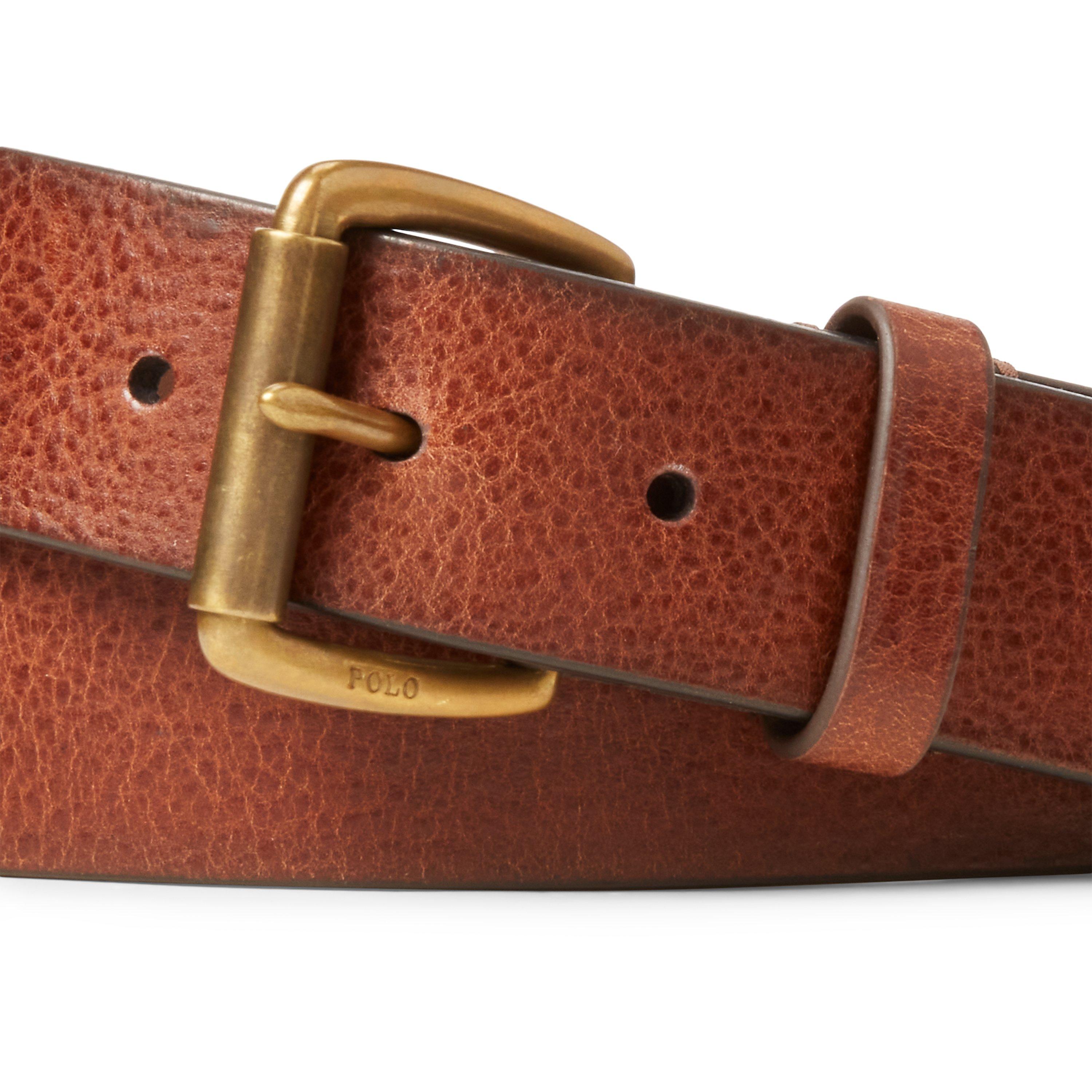 Brown - Polo Ralph Lauren - Charm Pony Player Leather Belt - 2