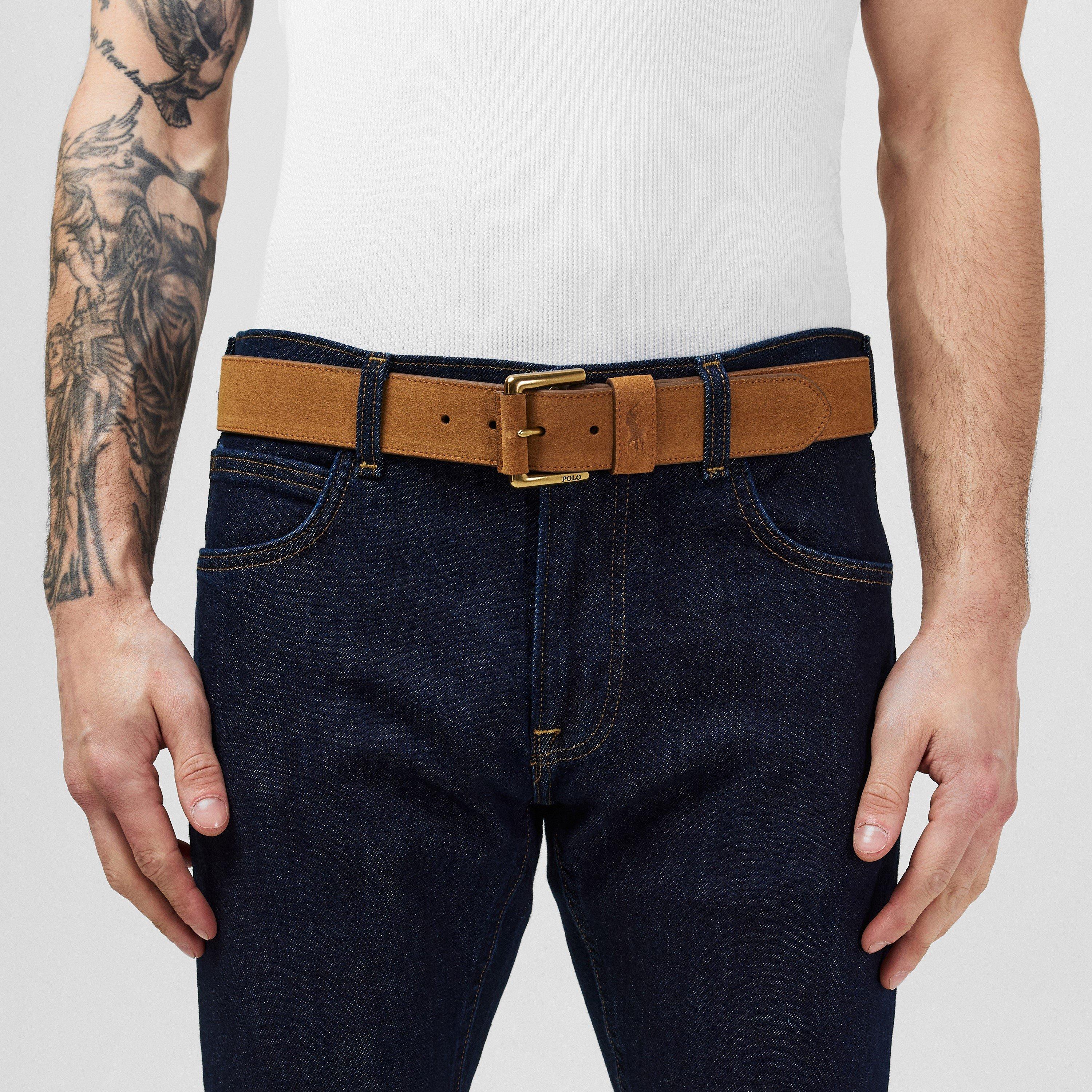 Brown - Polo Ralph Lauren - Suede Pony Belt - 2