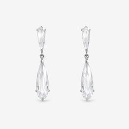 Jon Richard Rhodium Plated Delicate Crystal Drop Earrings