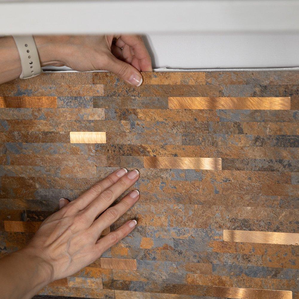 Copper - D C Fix - Self Adhesive Premium Wall Tiles Slate and Metal - 3