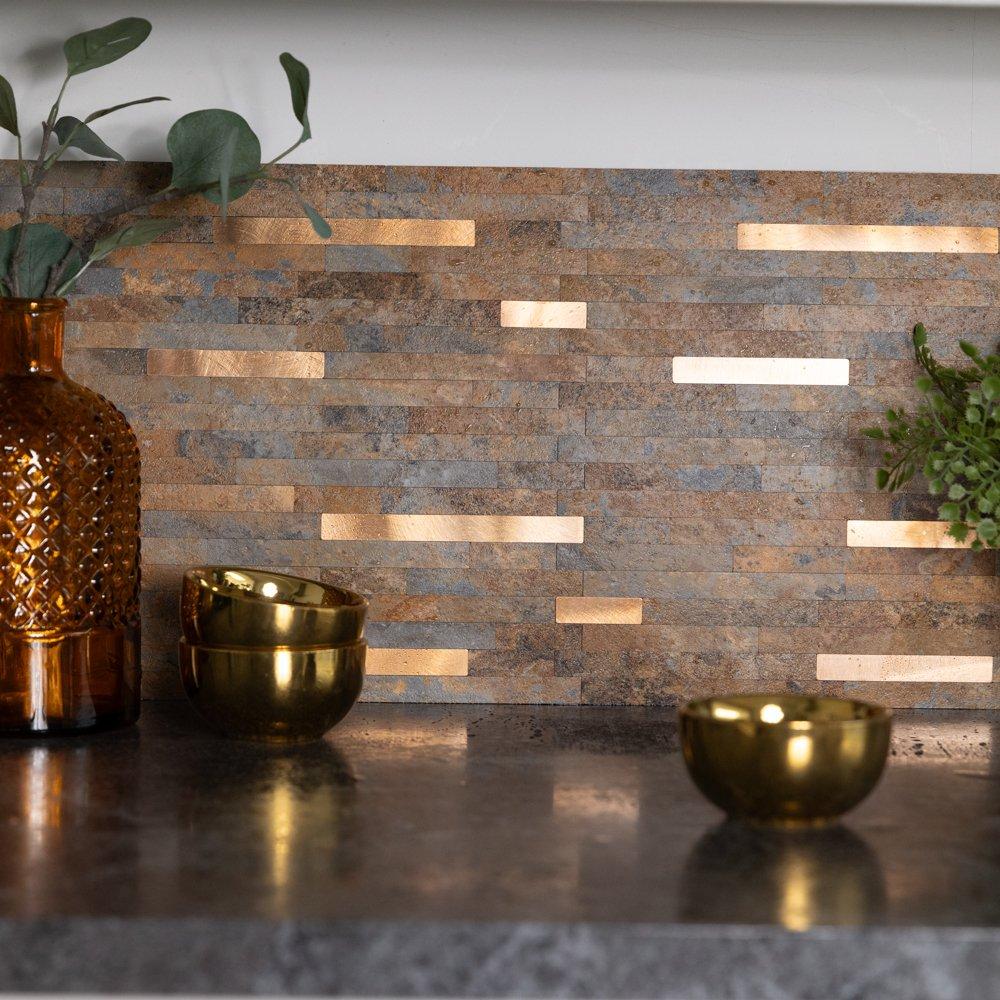 Copper - D C Fix - Self Adhesive Premium Wall Tiles Slate and Metal - 4