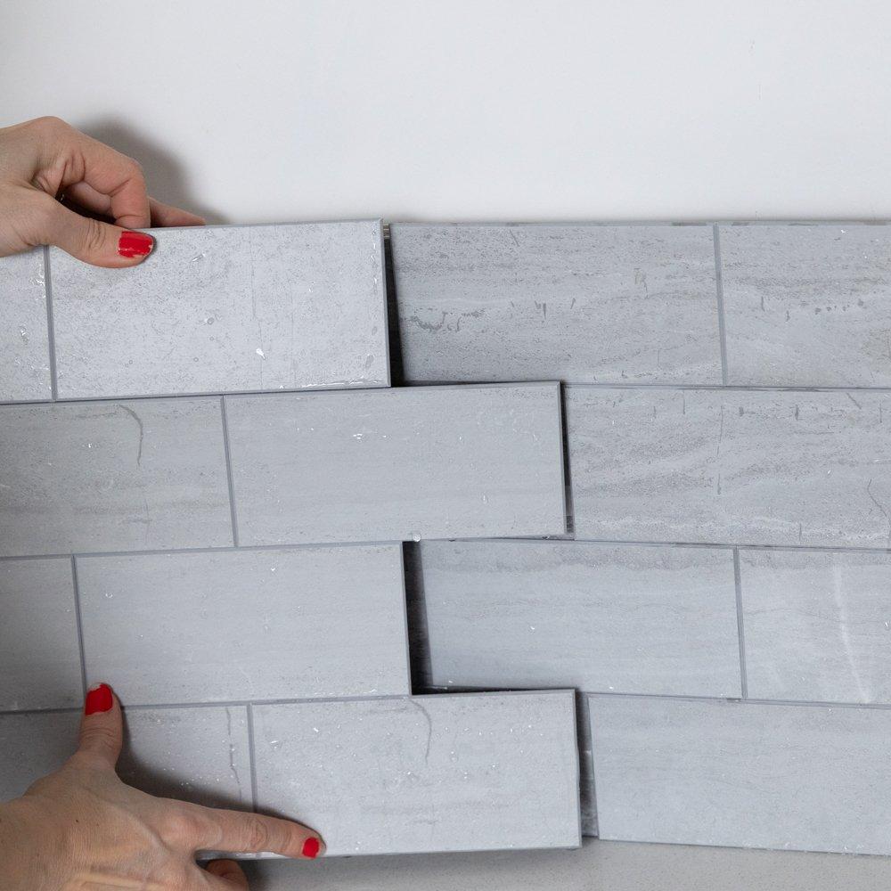 Grey - D C Fix - Self Adhesive Premium Wall Tiles Concrete - 4