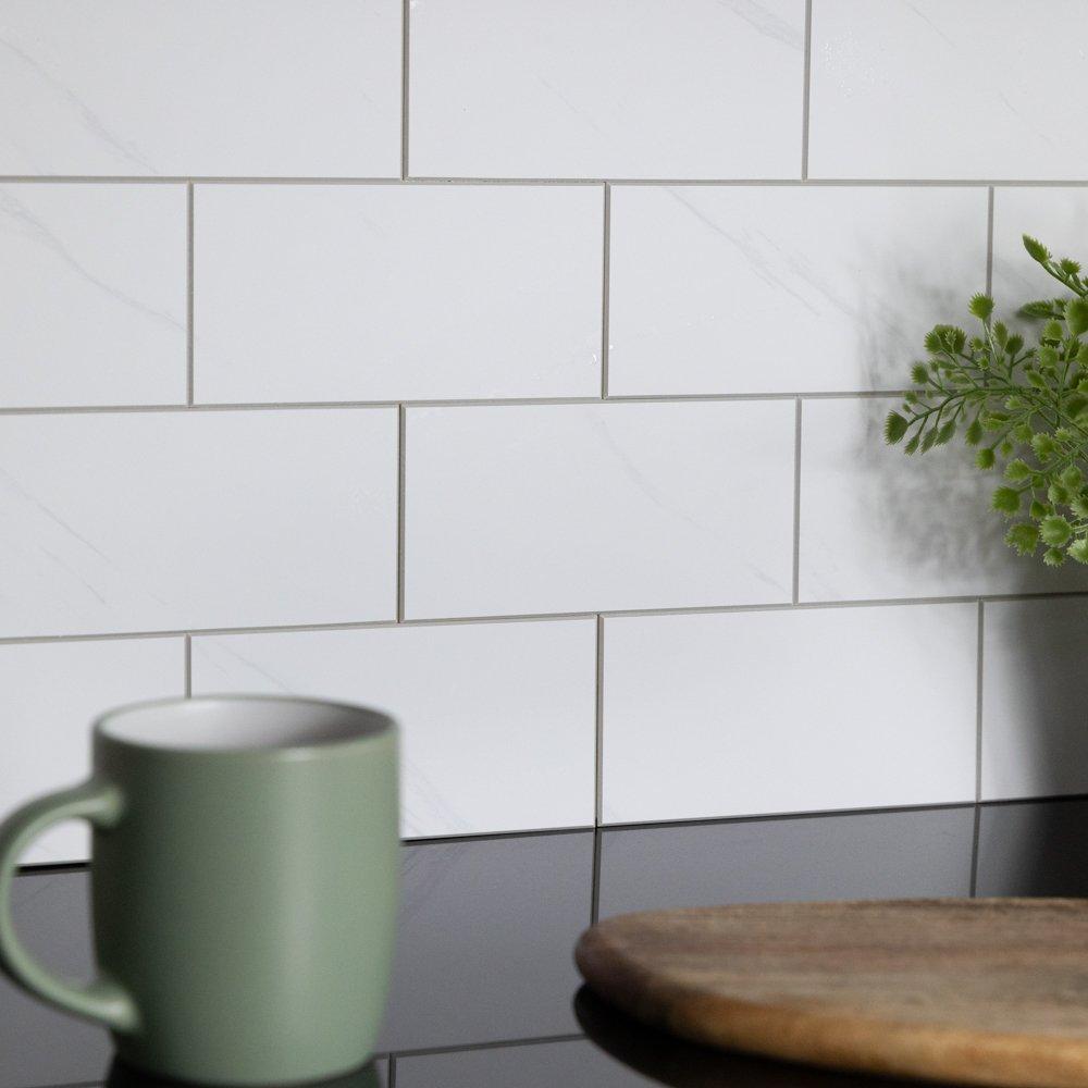 Grey - D C Fix - Self Adhesive Premium Wall Tiles Marble - 7