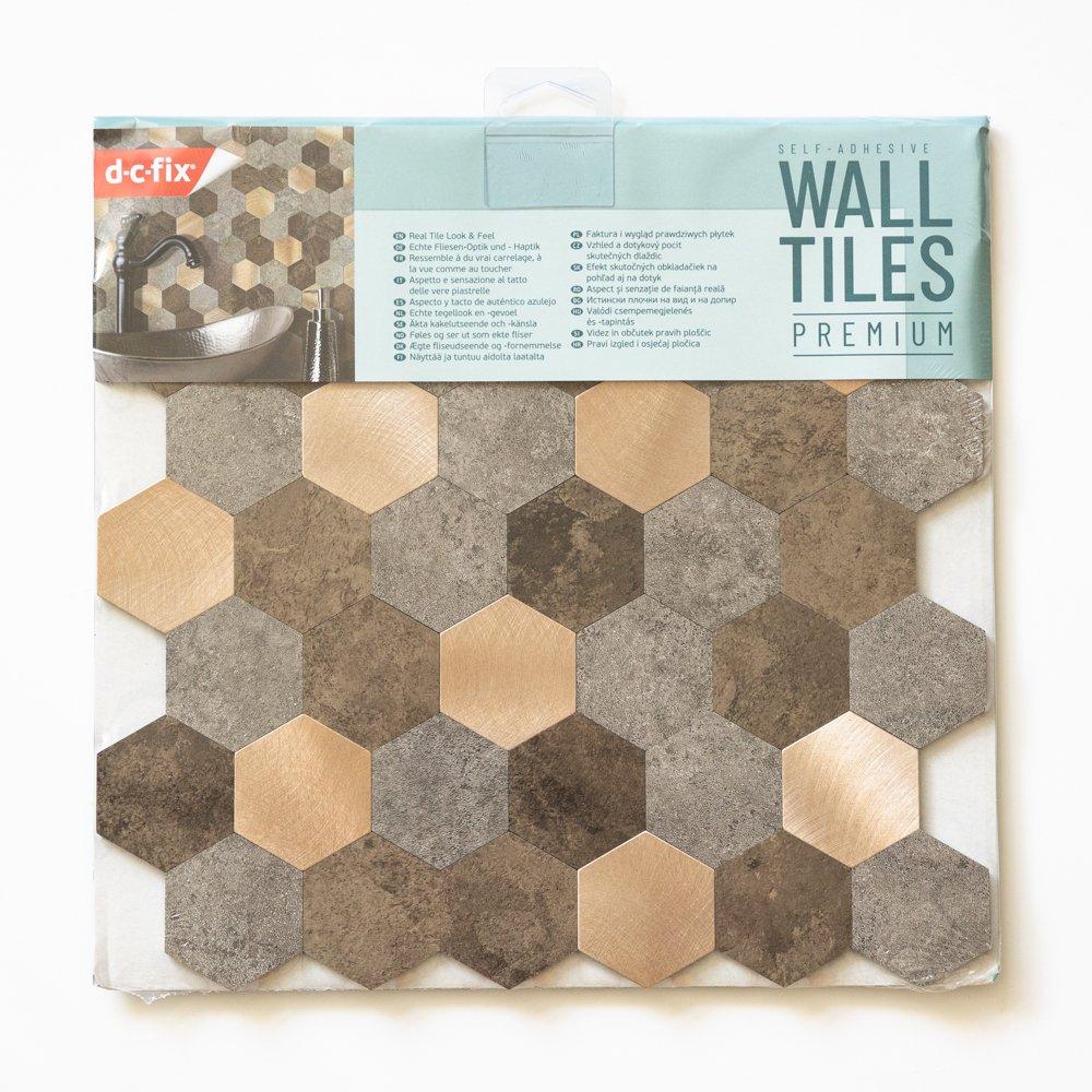 Copper - D C Fix - Self Adhesive Premium Wall Tiles Copper Hexagons - 2