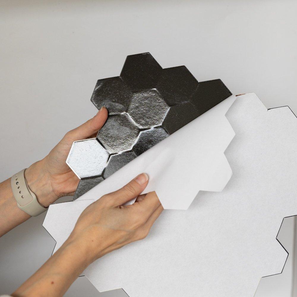 Copper - D C Fix - Self Adhesive Premium Wall Tiles Copper Hexagons - 3