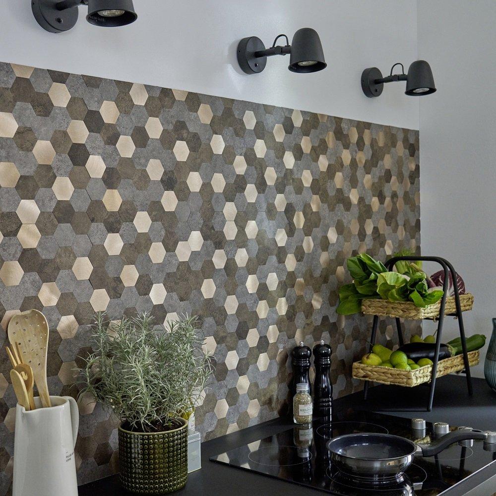 Copper - D C Fix - Self Adhesive Premium Wall Tiles Copper Hexagons - 7