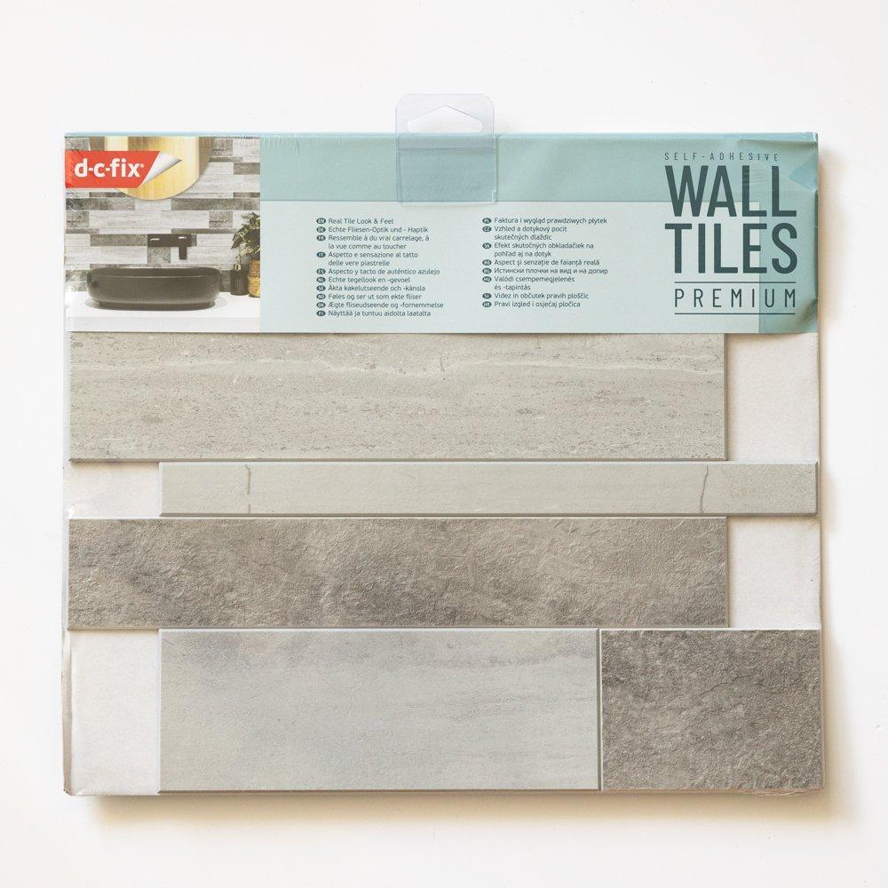 Grey - D C Fix - Self Adhesive Premium Wall Tiles Mosaic Stone - 2