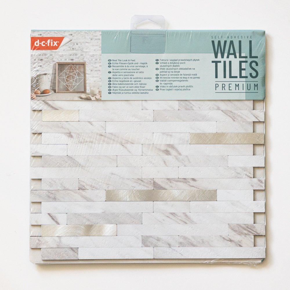 Grey - D C Fix - Self Adhesive Premium Wall Tiles Metal and Marble - 2