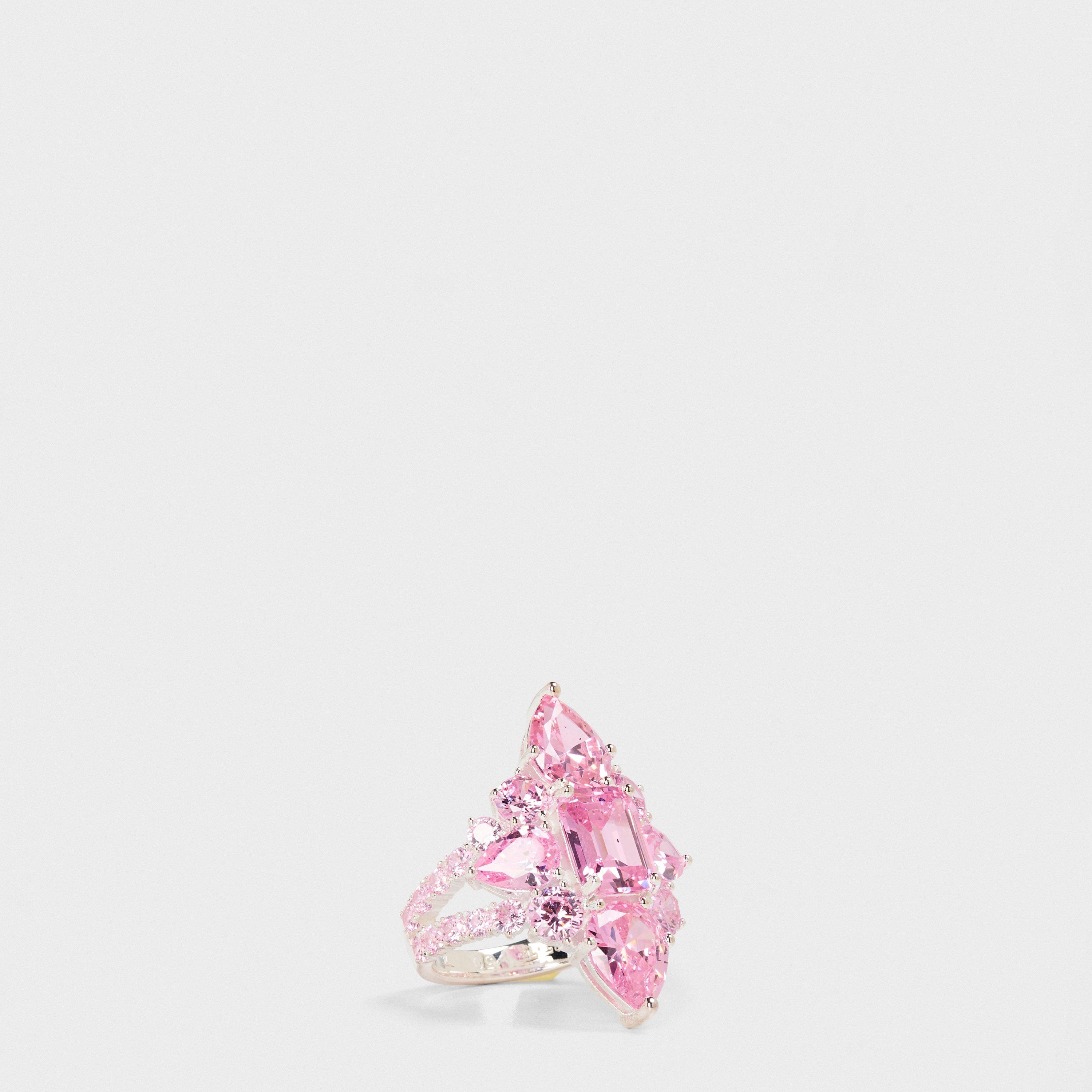 Anillo Con Piedras Rosas Pavé Plata - THOMAS SABO