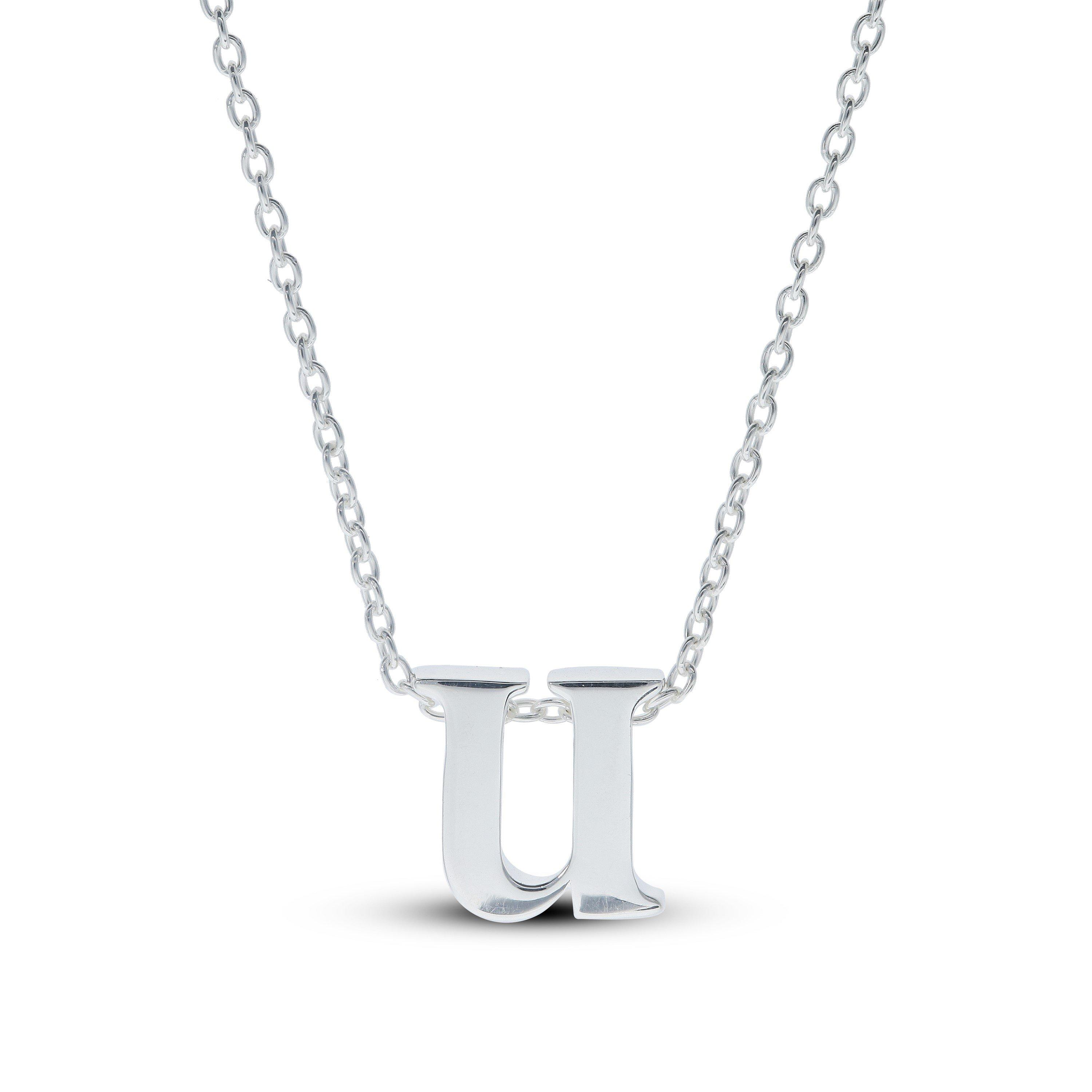 Silver - Be You - Sterling Silver lowercase Initial Necklace