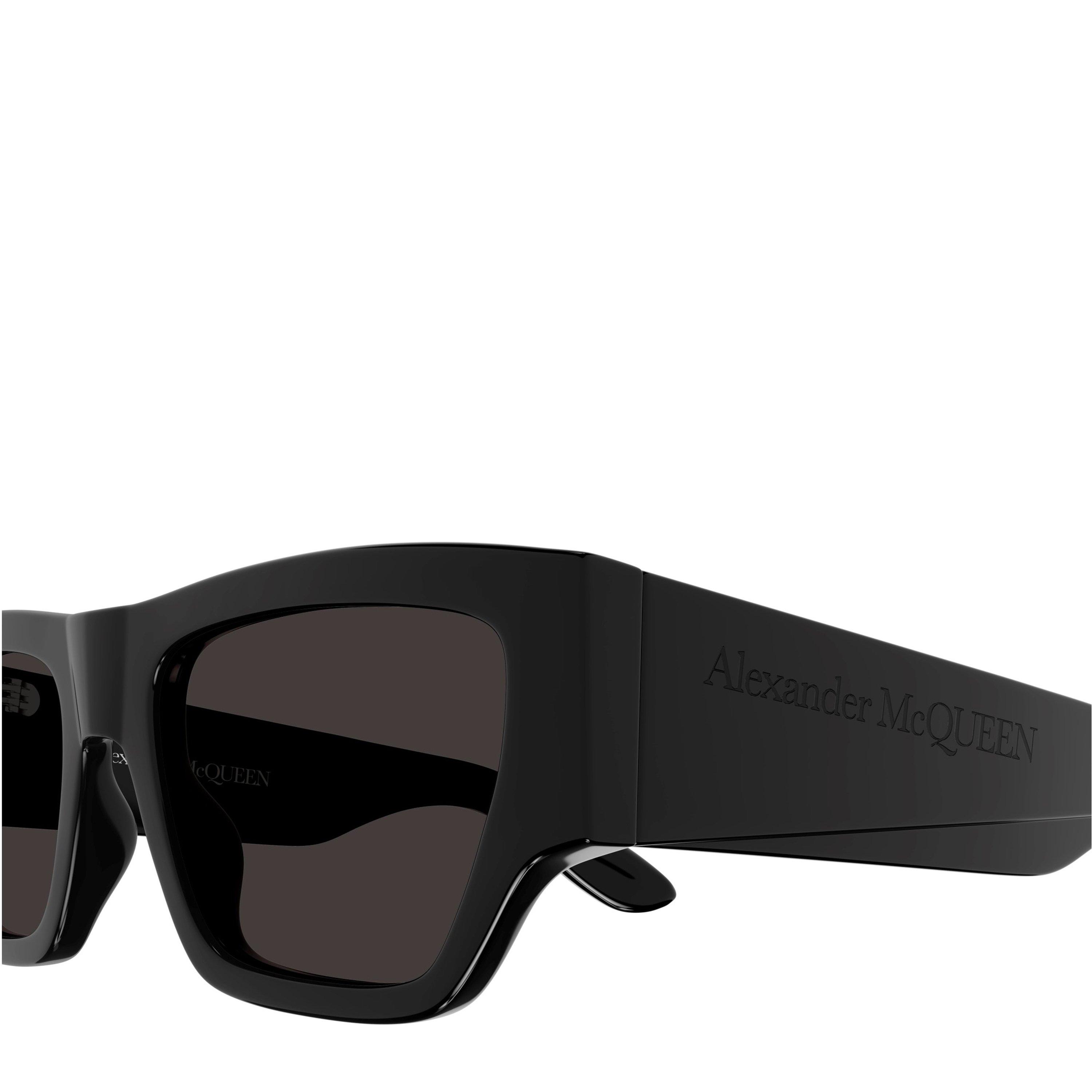 Black/Grey - Alexander McQueen - Logo Sunglasses - 3