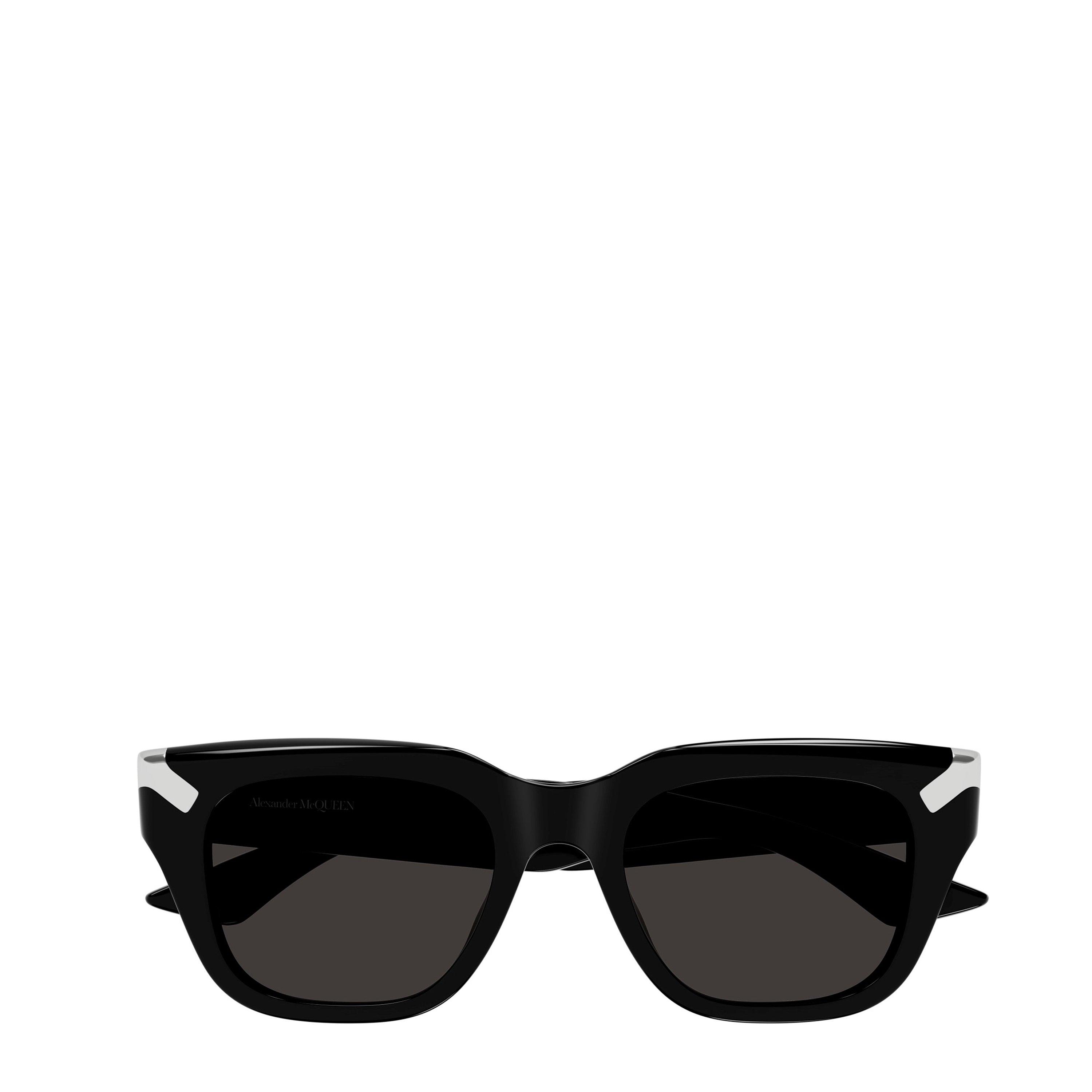 Black/Grey - Alexander McQueen - Contrasting Hinge Sunglasses - 6