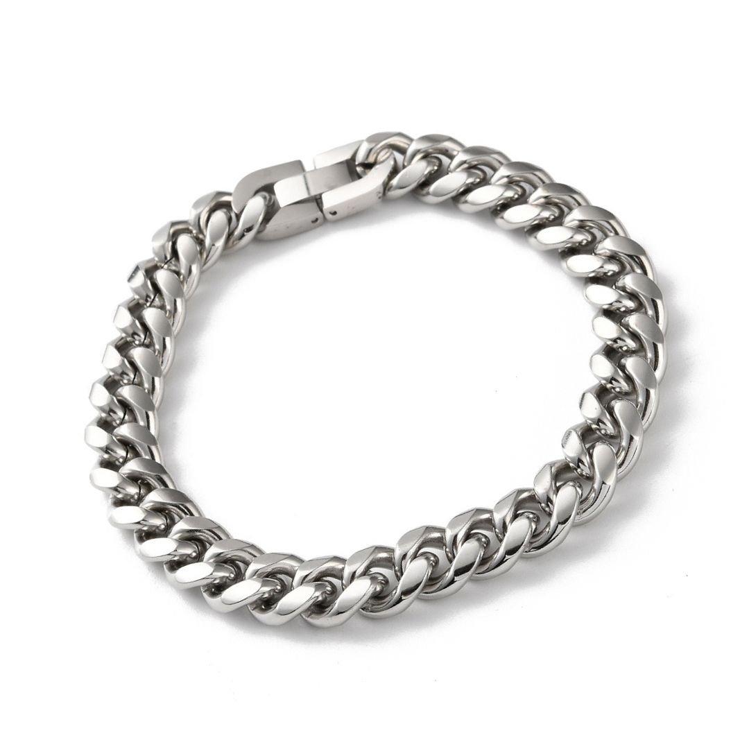 Silver - Aye Do Gifts - Mens Cuban Link Silver Bracelet - 1
